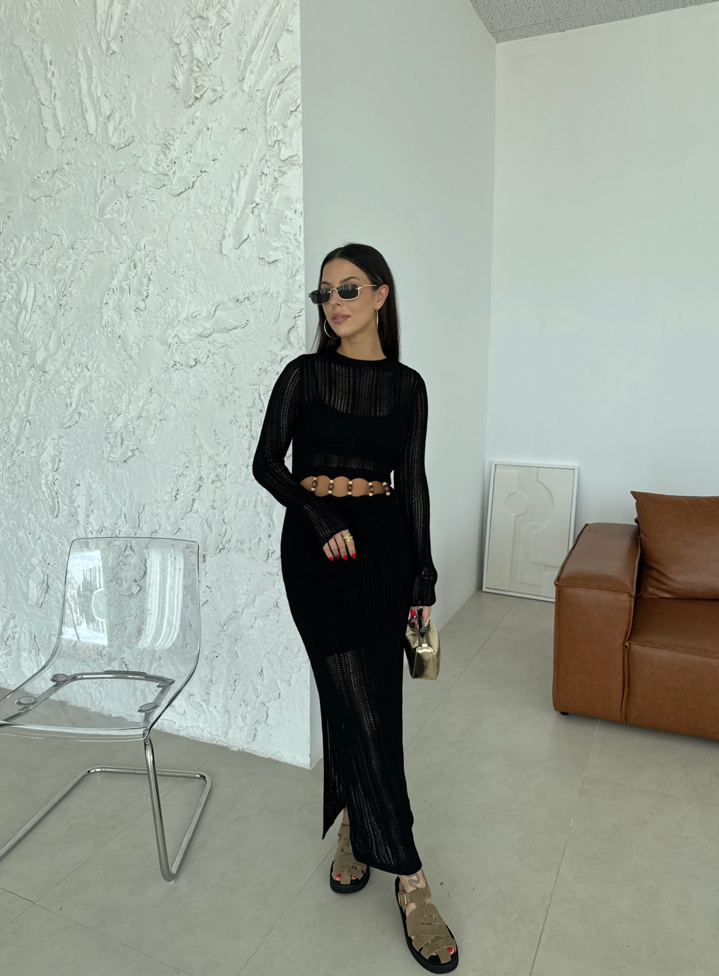 Letnja Cut-Out Pletena Haljina - dve boje