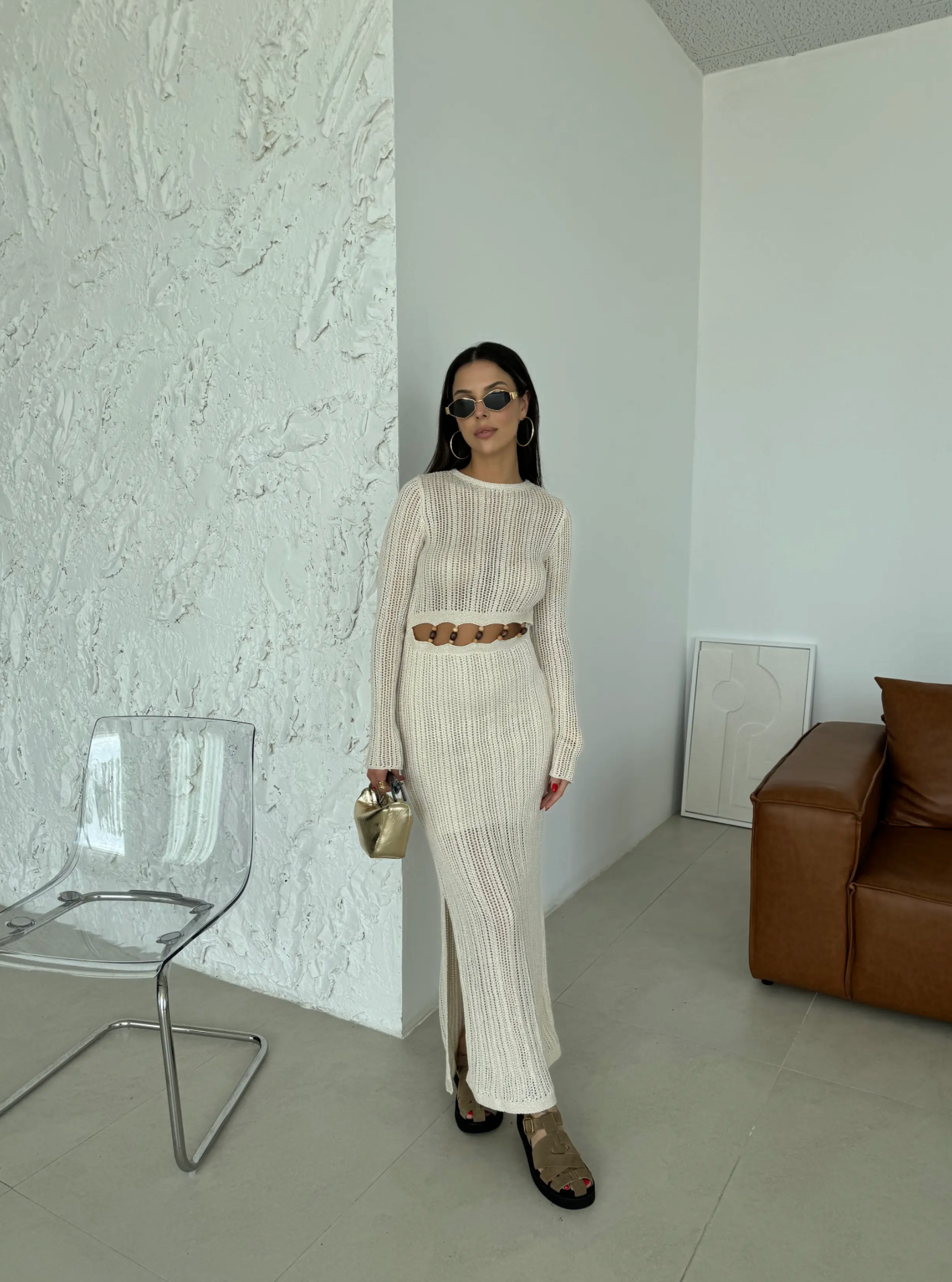 Letnja Cut-Out Pletena Haljina - dve boje