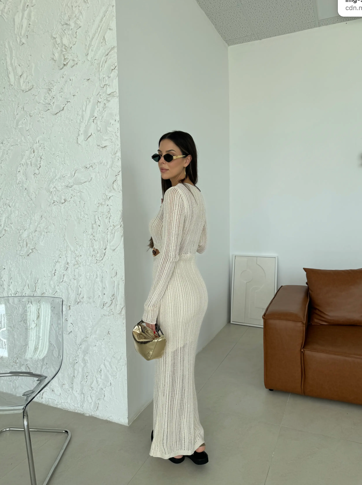 Letnja Cut-Out Pletena Haljina - dve boje