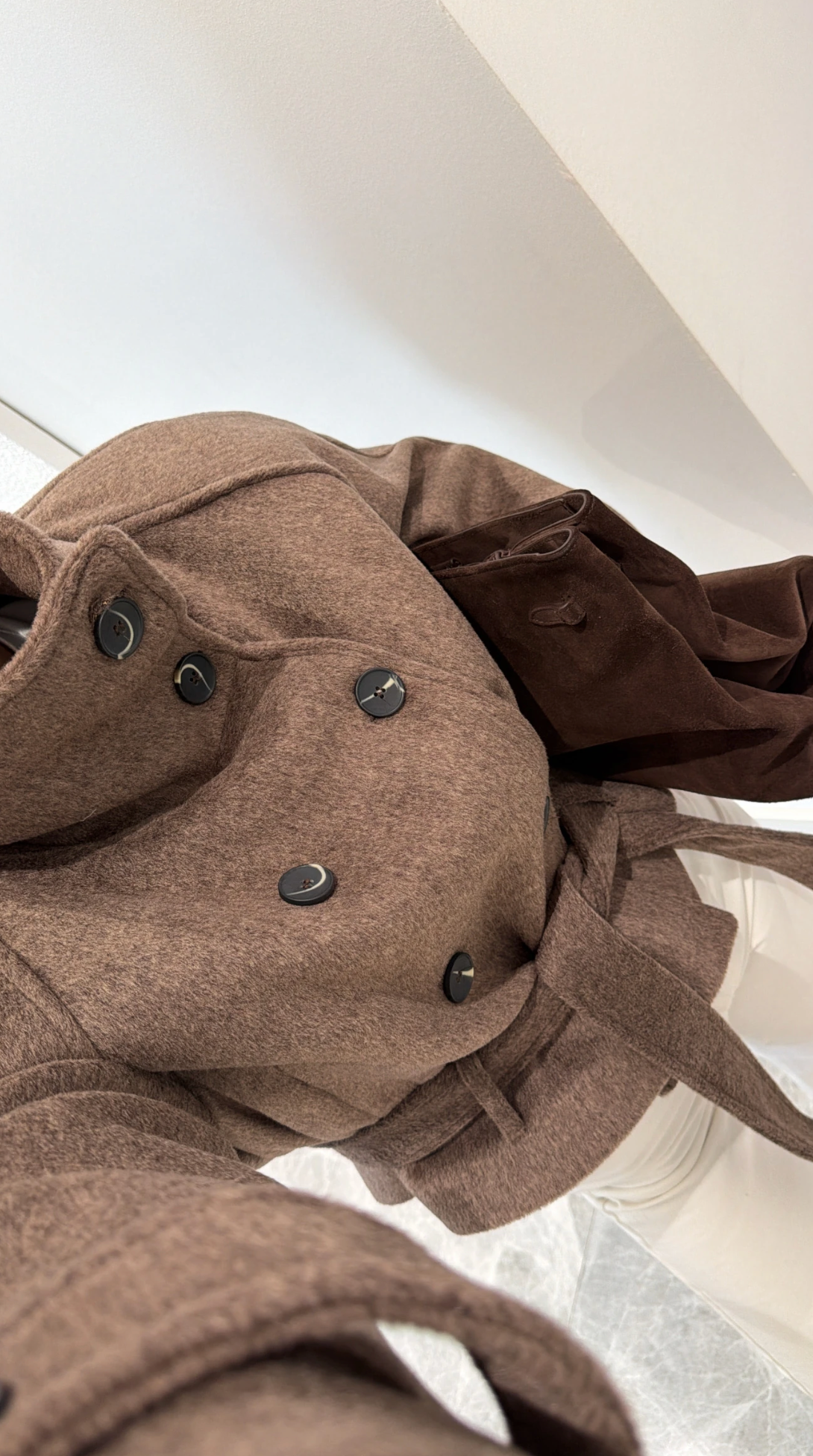 BROWN WOOL SHORT COAT
