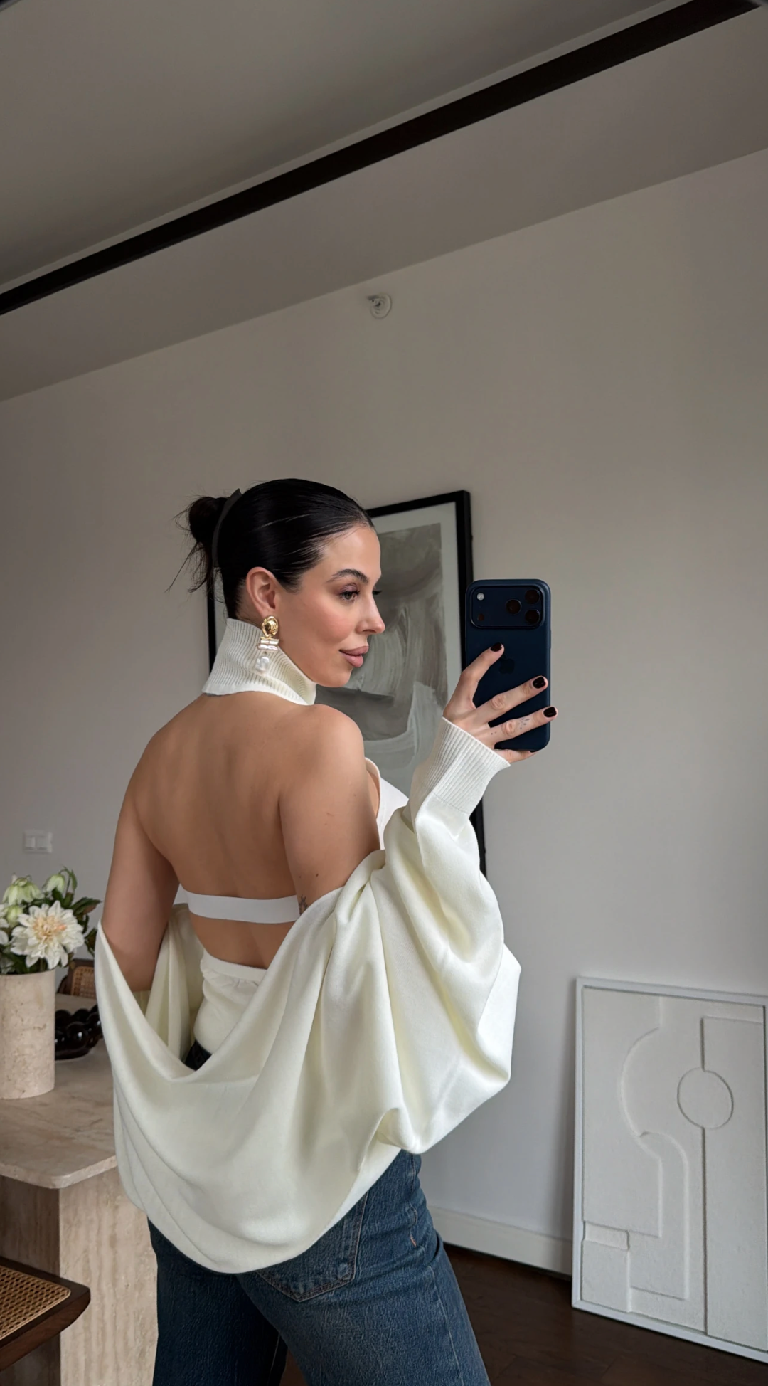 Minimal knit bolero nude