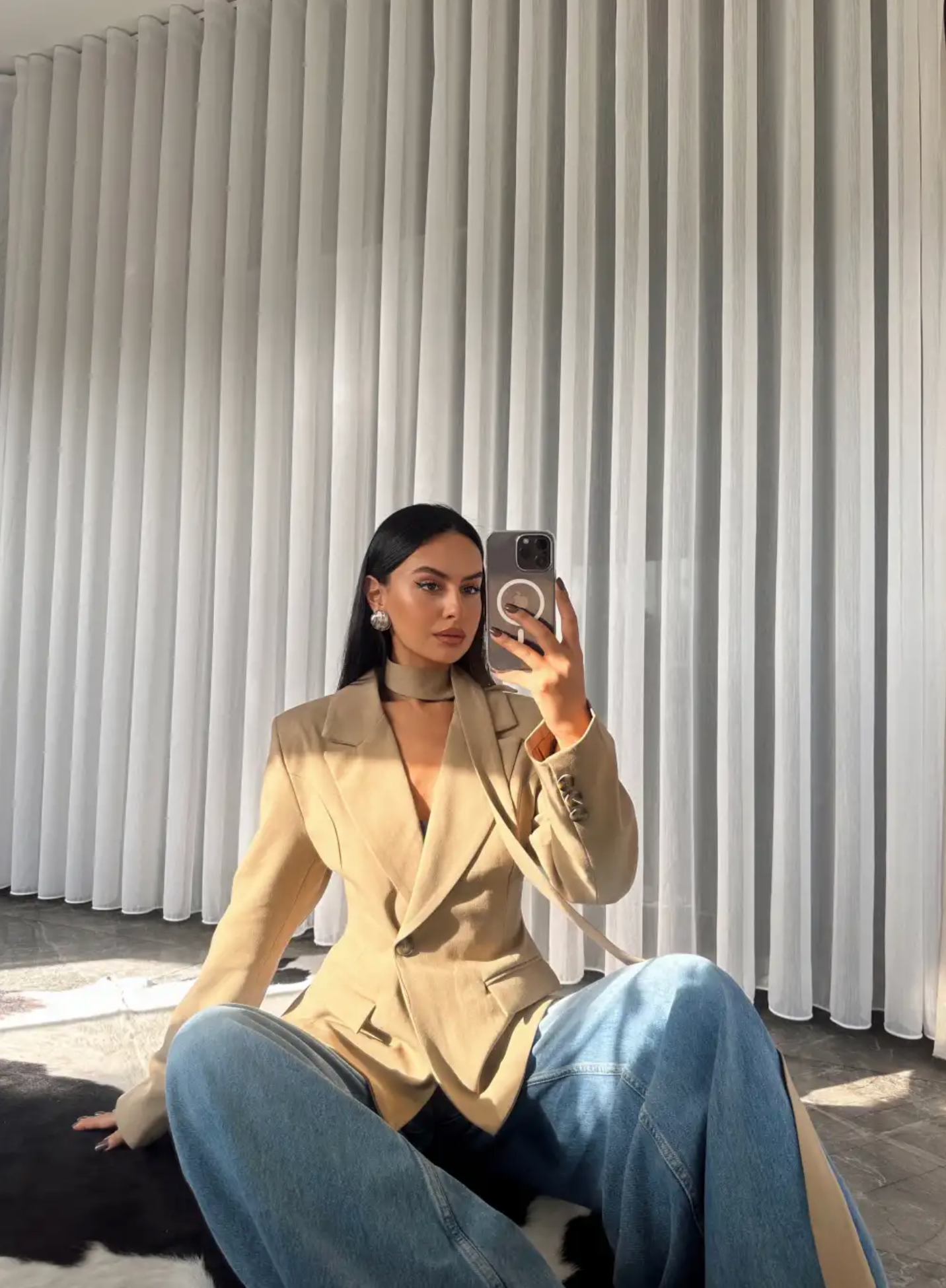 PREMIUM BLEJZER SA TRAKOM CAMEL