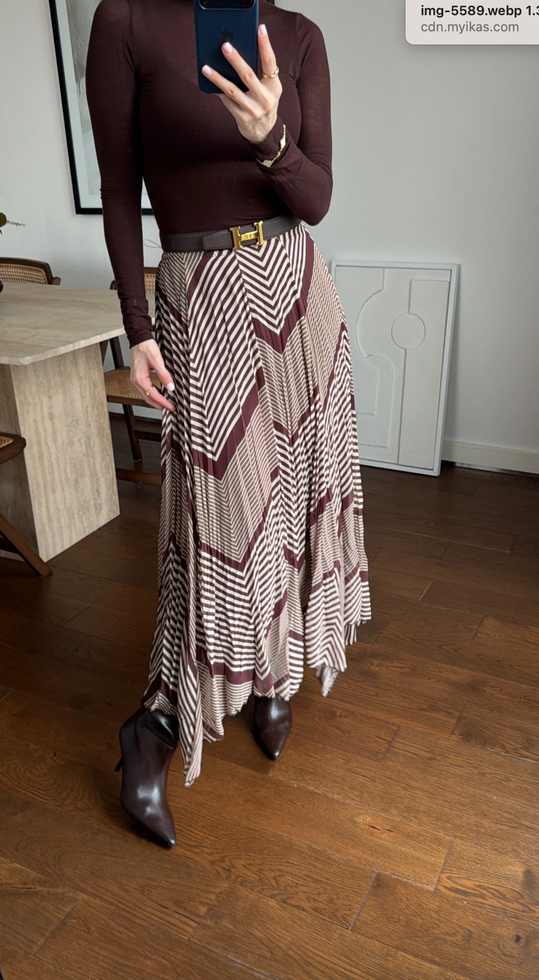 Geometry Muse Suknja Braon