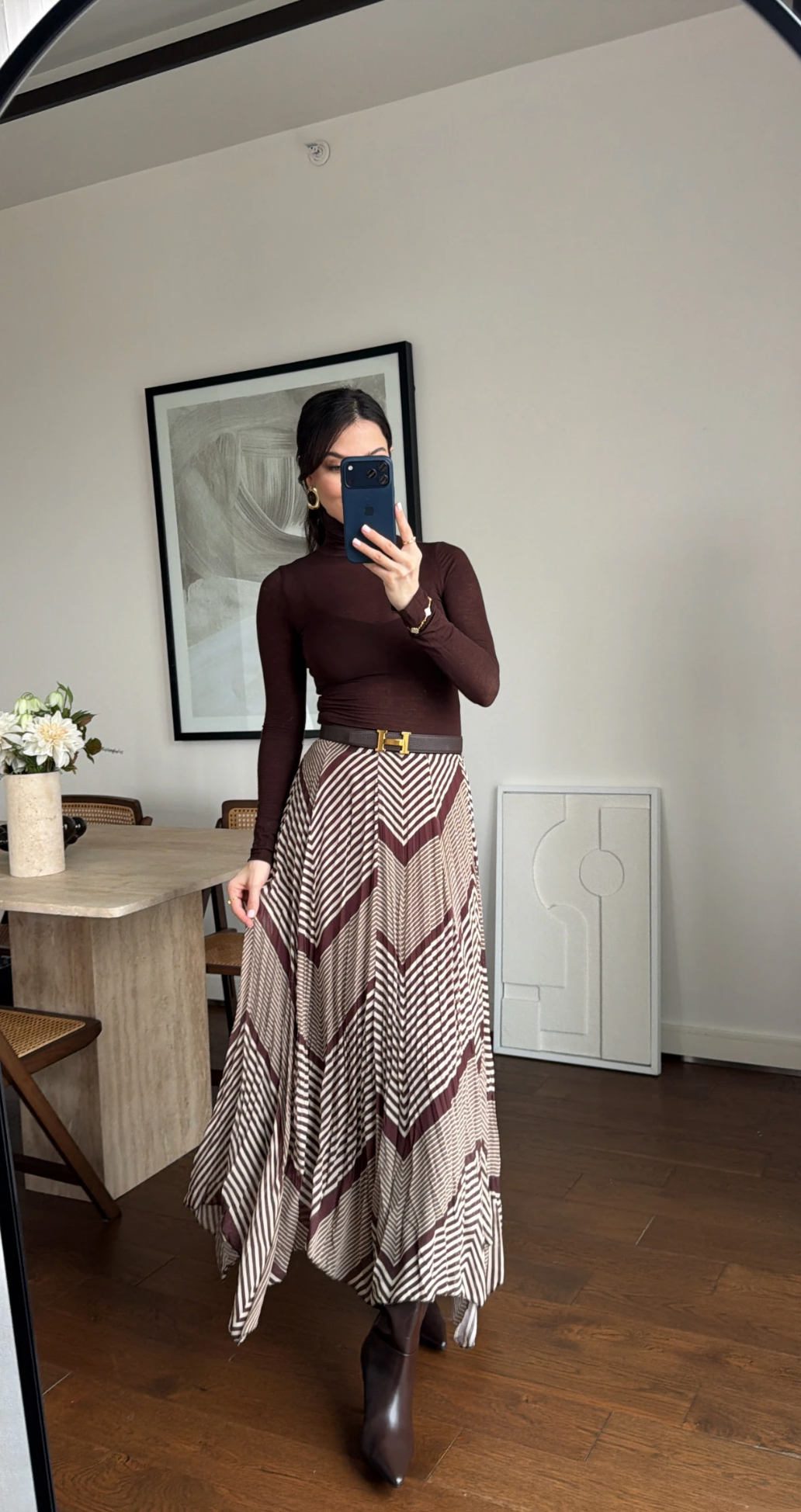 Geometry Muse Suknja Braon