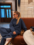 SOFT COTTON KNIT SET – BLUE