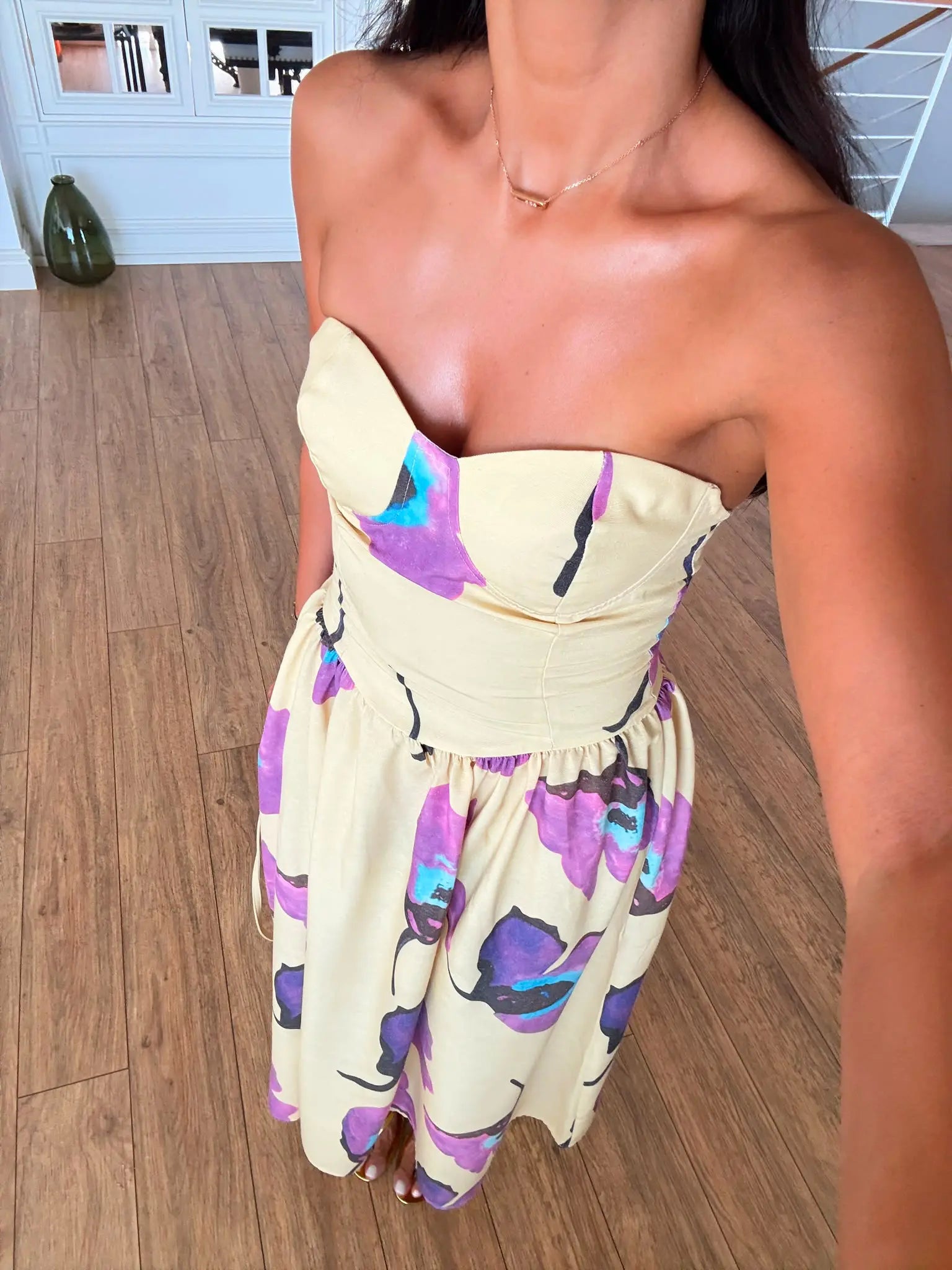 Lana Strapless Midi Haljina