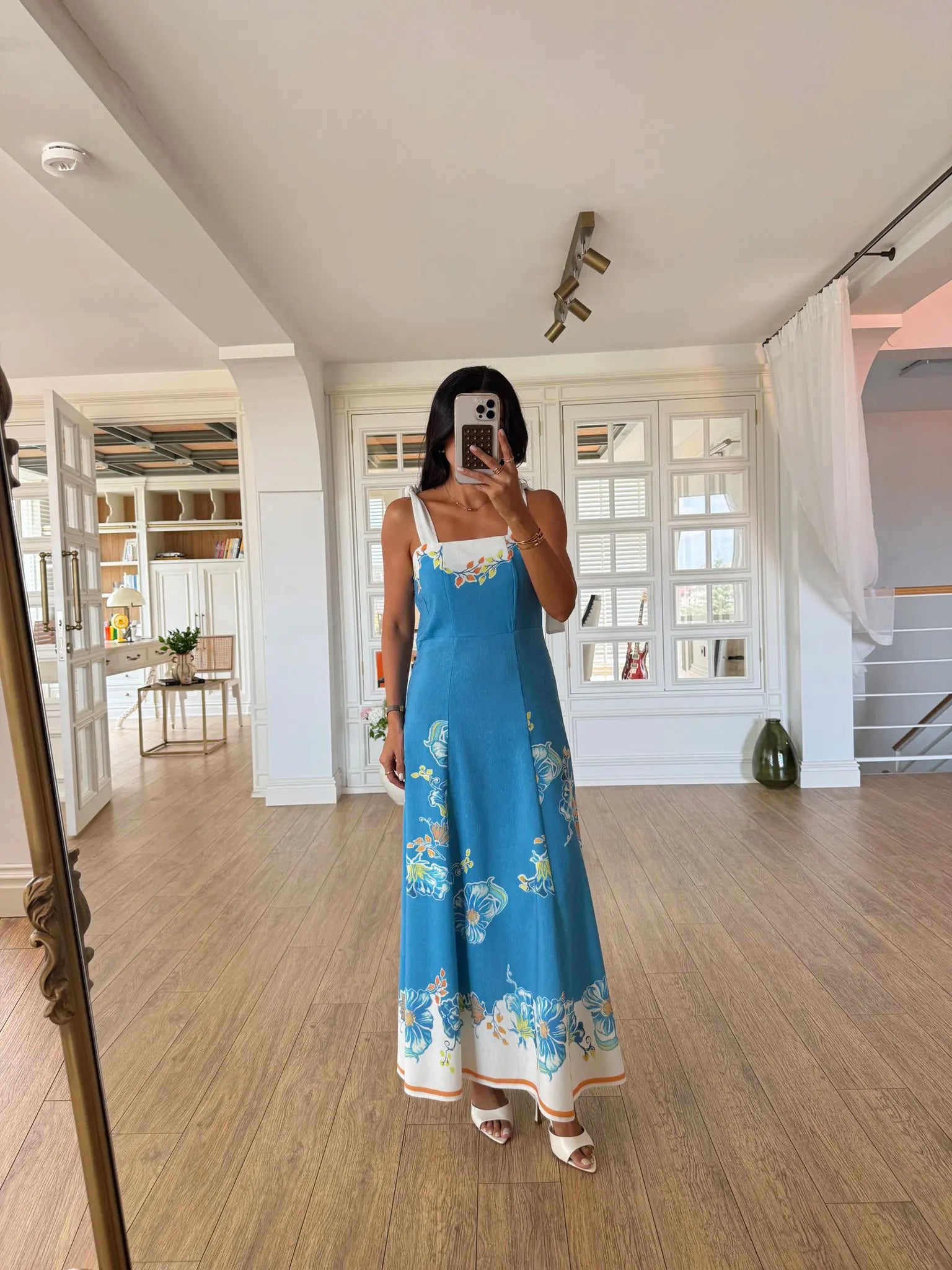 AZURE Floral Maxi Haljina