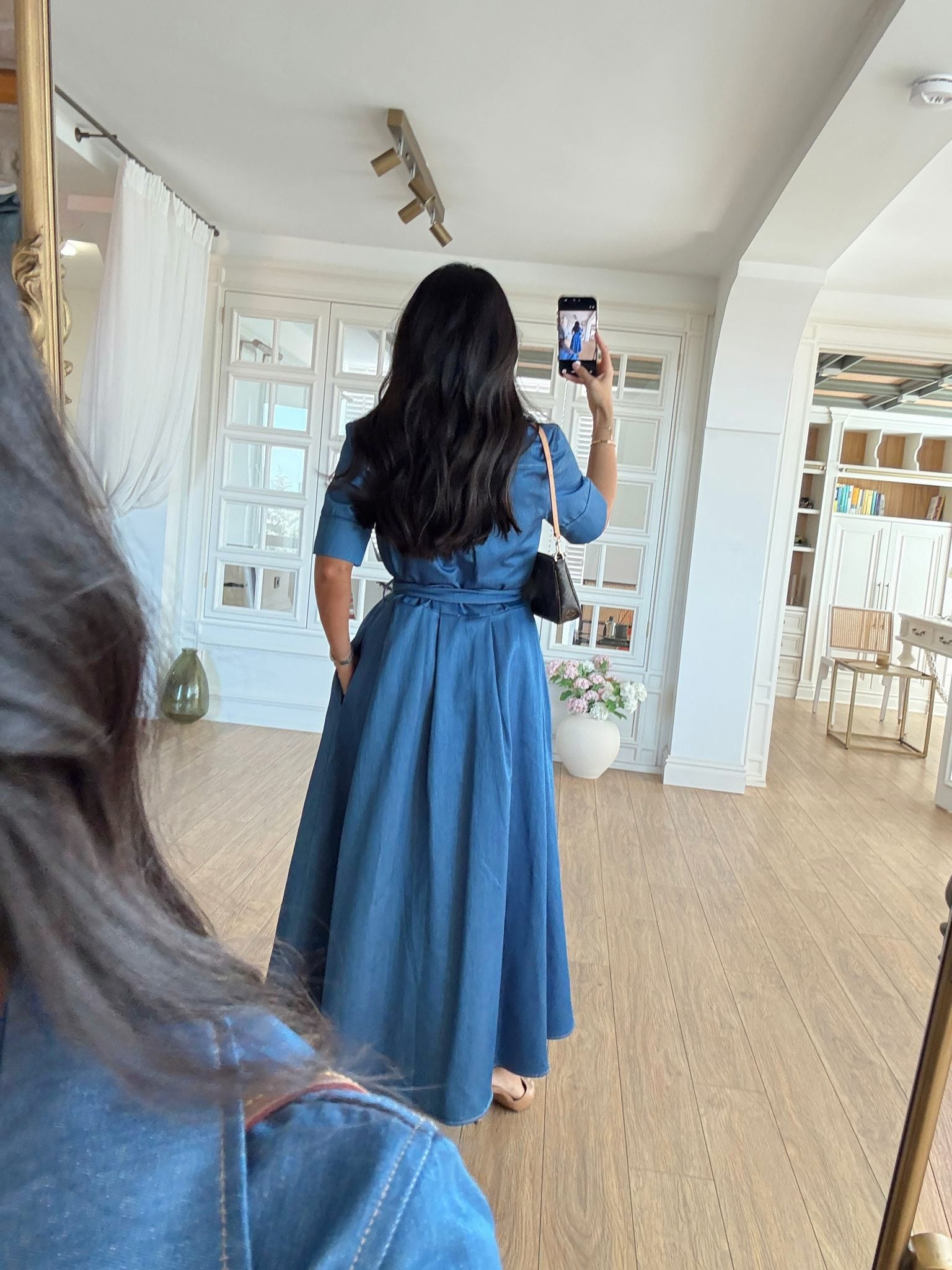 DENIM SHIRT DRESS WITH BELT - DVE BOJE