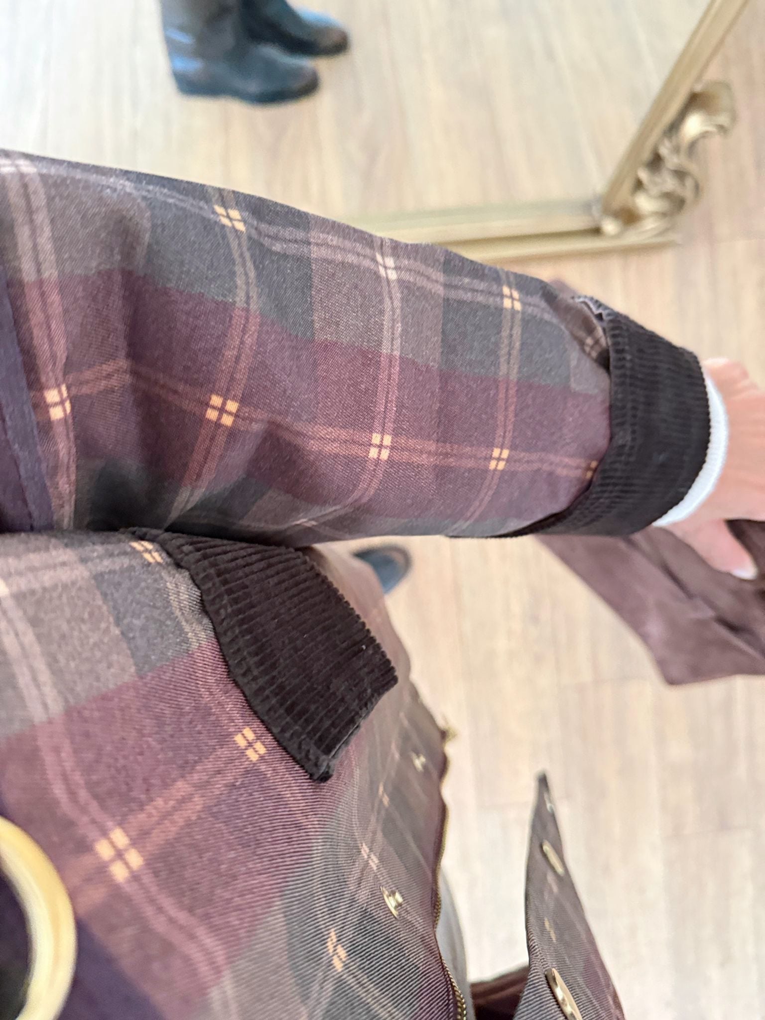 Winter Check Parka Jacket Bordo Braon