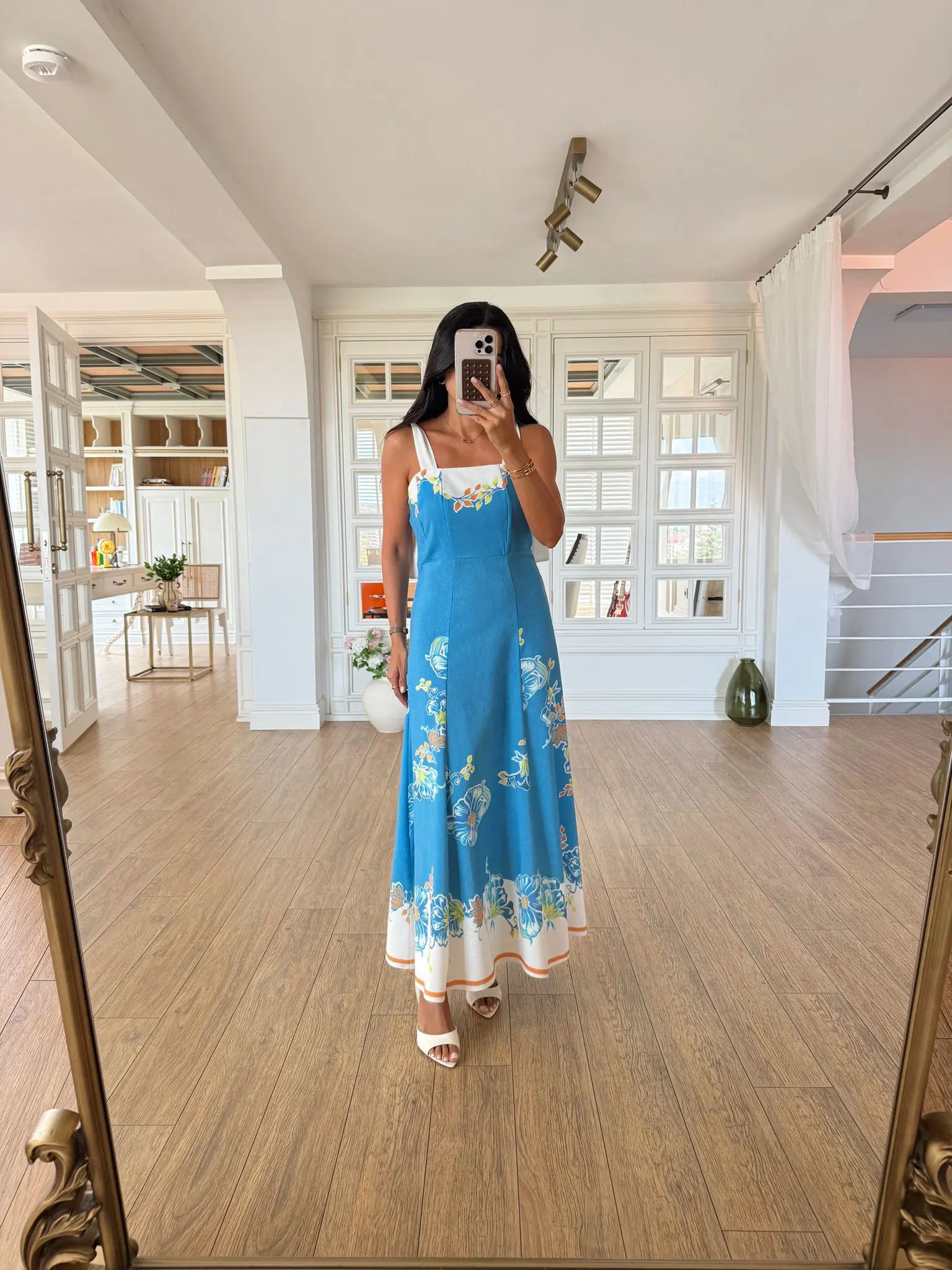 AZURE Floral Maxi Haljina