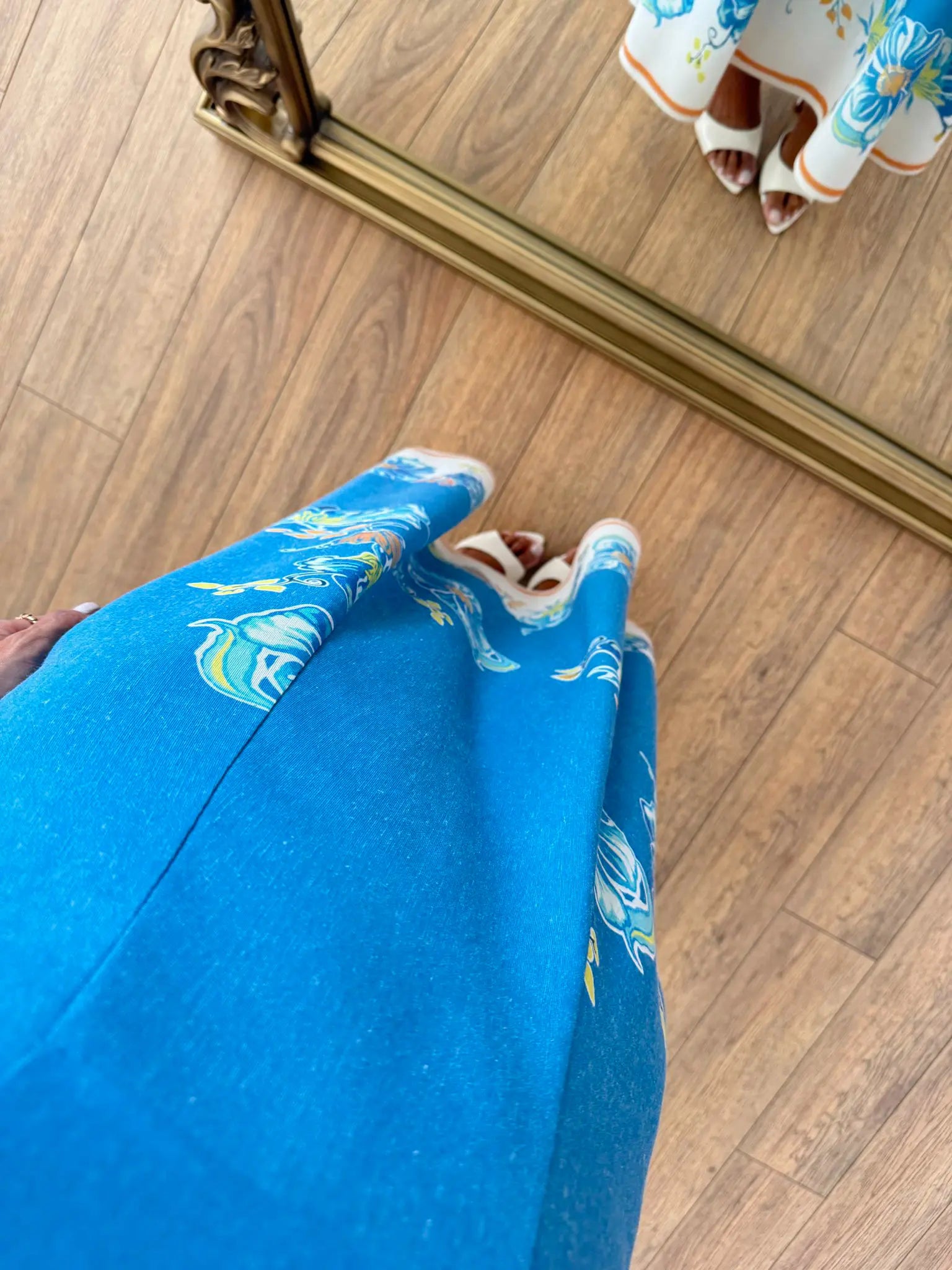 AZURE Floral Maxi Haljina