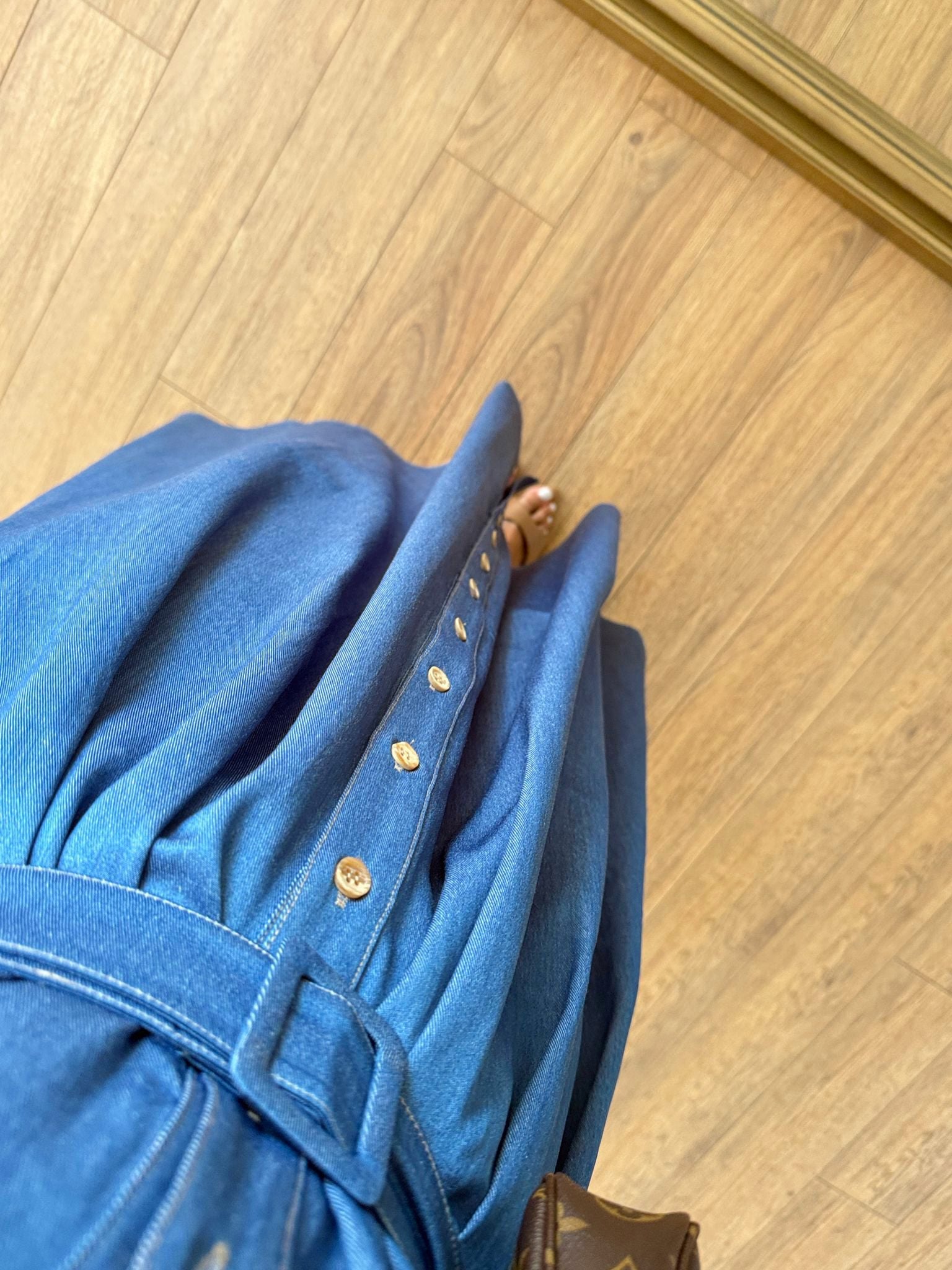 DENIM SHIRT DRESS WITH BELT - DVE BOJE