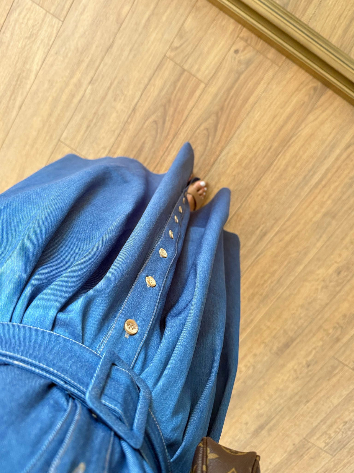 DENIM SHIRT DRESS WITH BELT - DVE BOJE