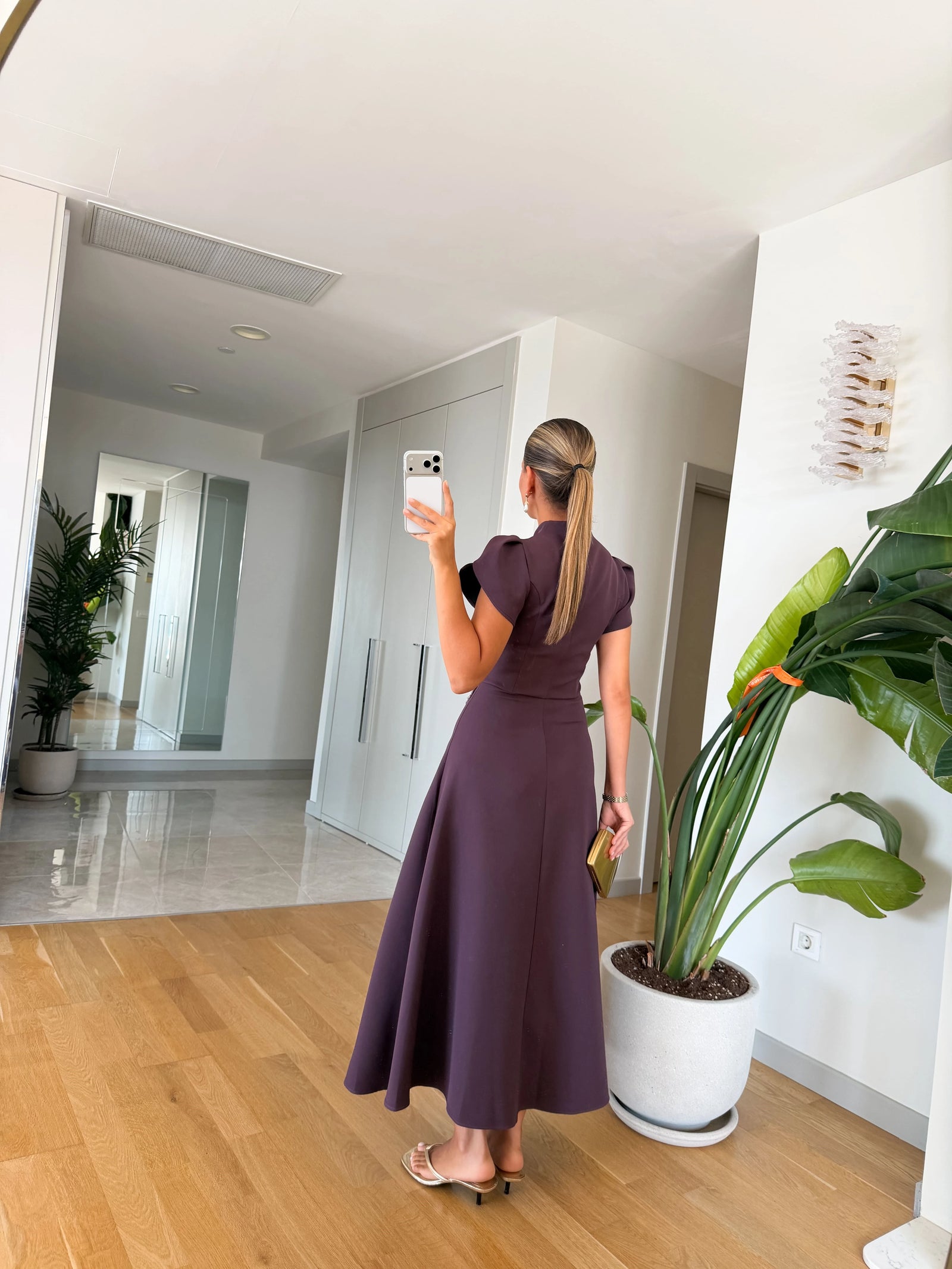 Fleur Appliqué Midi Dress - više boja