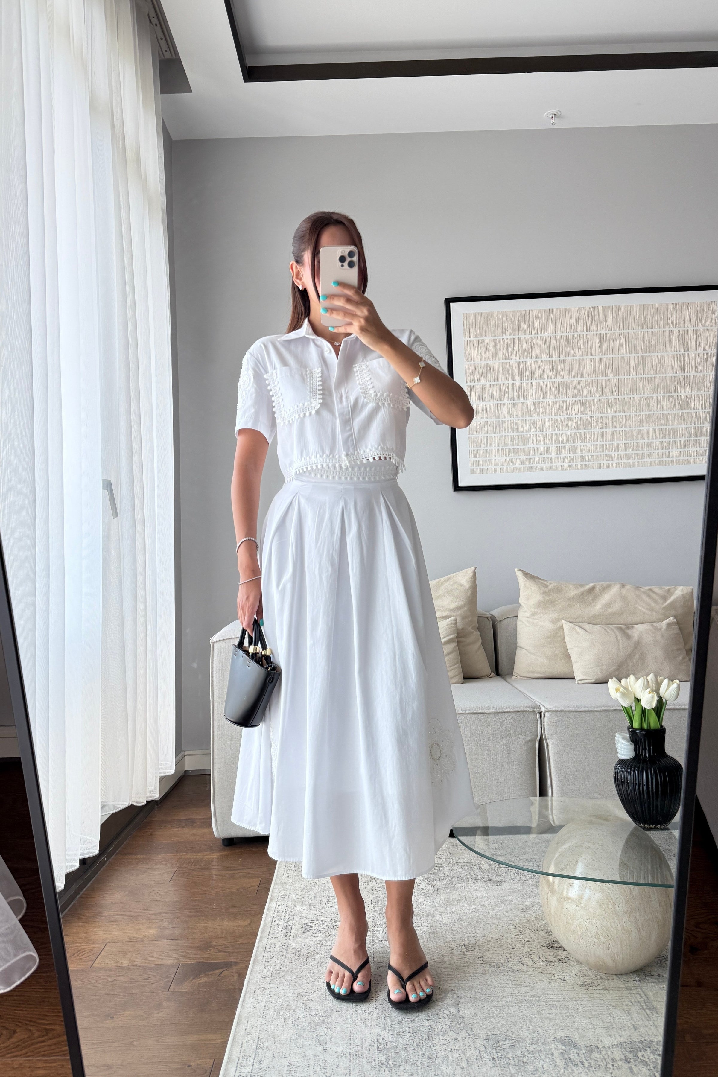 Cotton Lace White Set