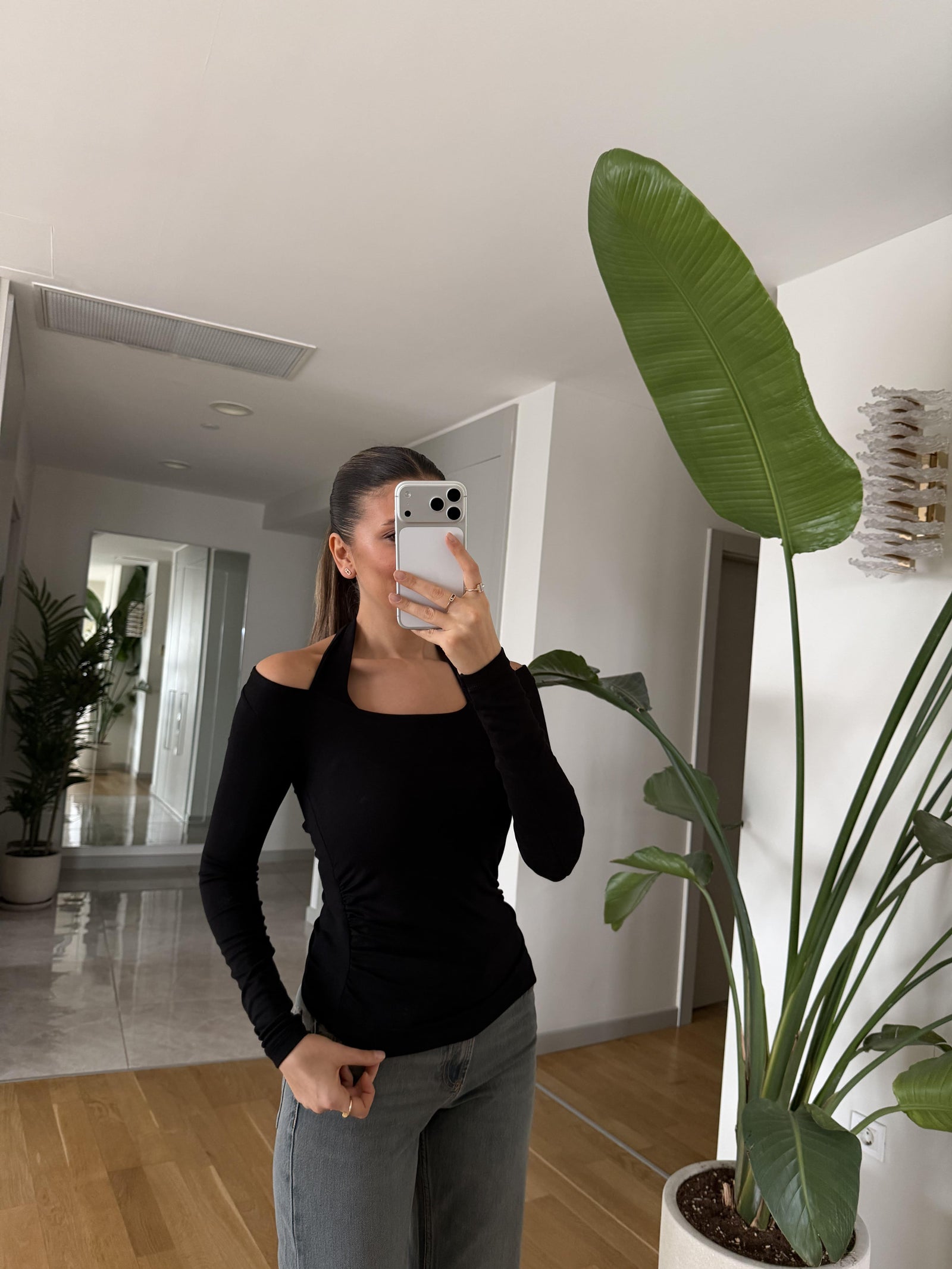 BASIC VISKOZNA BLUZA MAJICA BELA