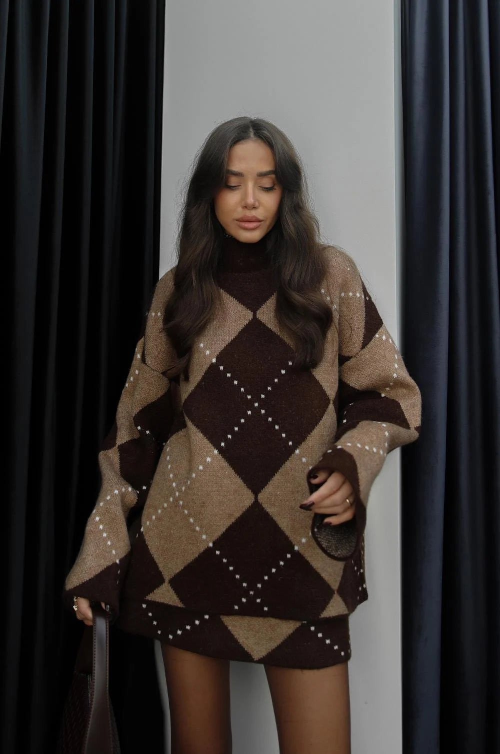 Chocolate Heritage Knit Set