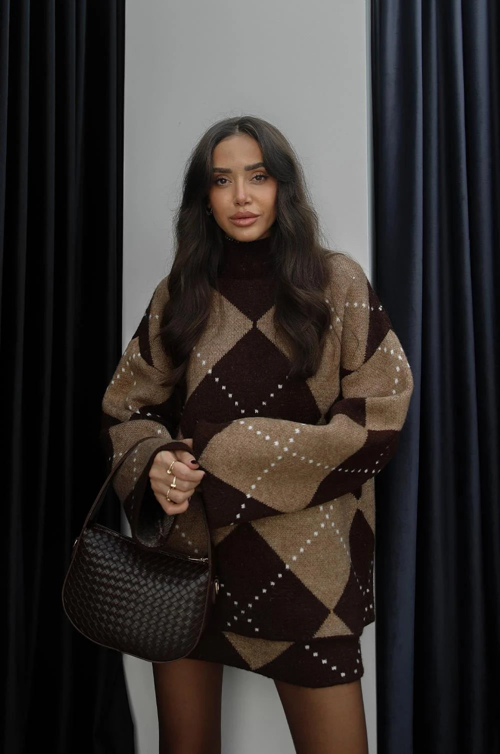 Chocolate Heritage Knit Set