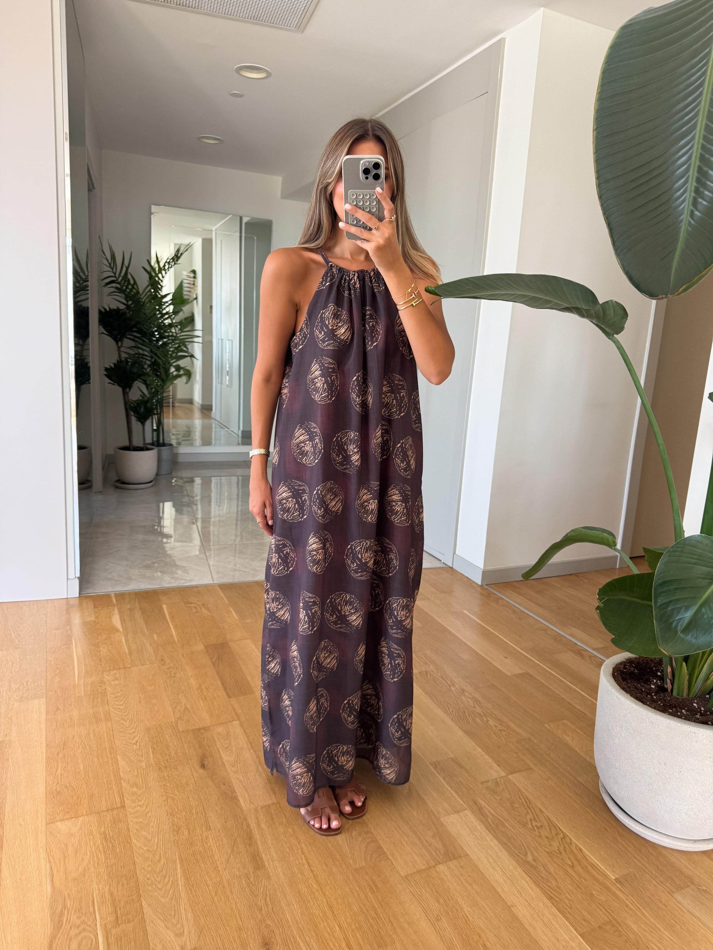 Aura Walnut Maxi Dress