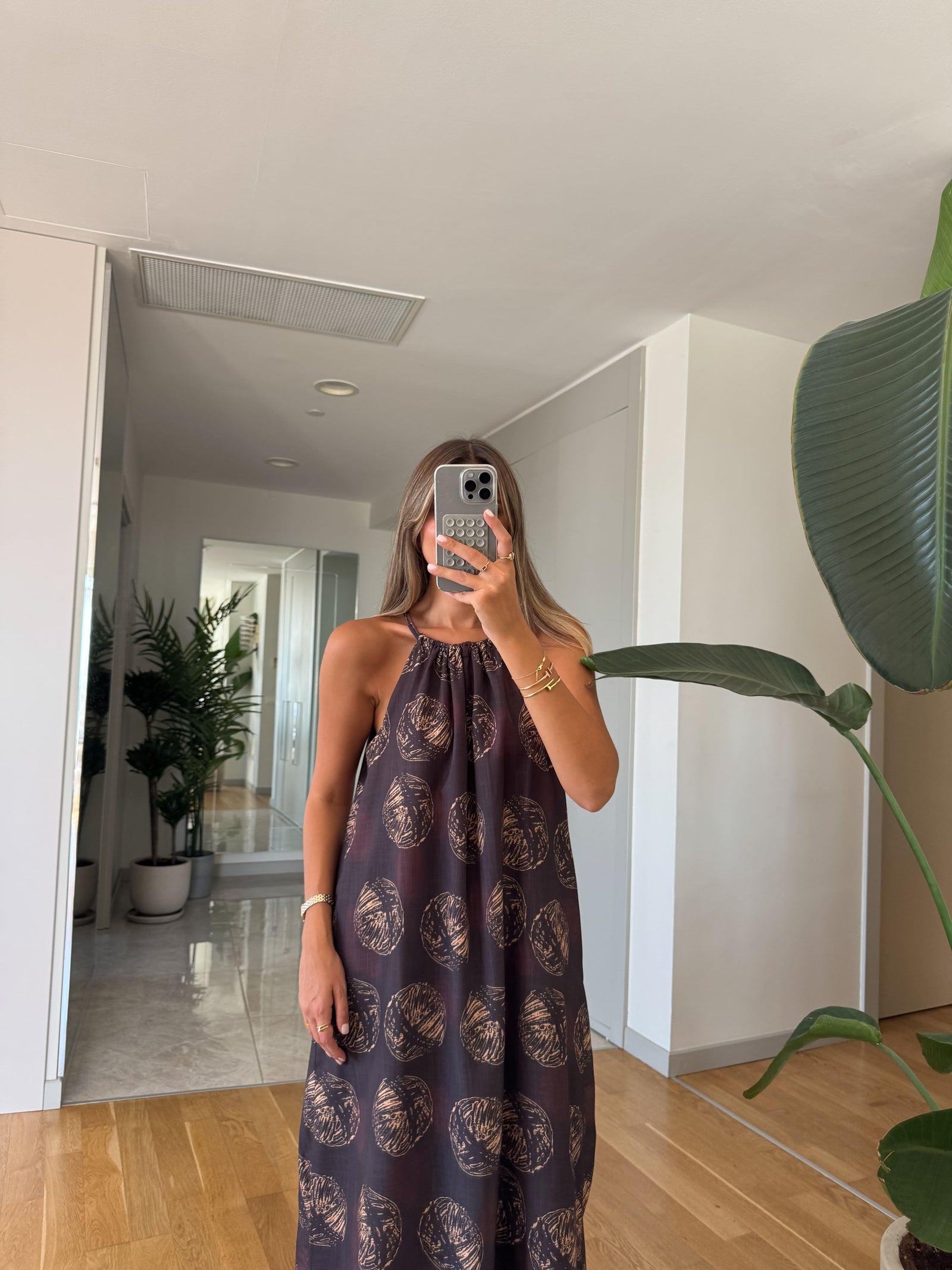 Aura Walnut Maxi Dress