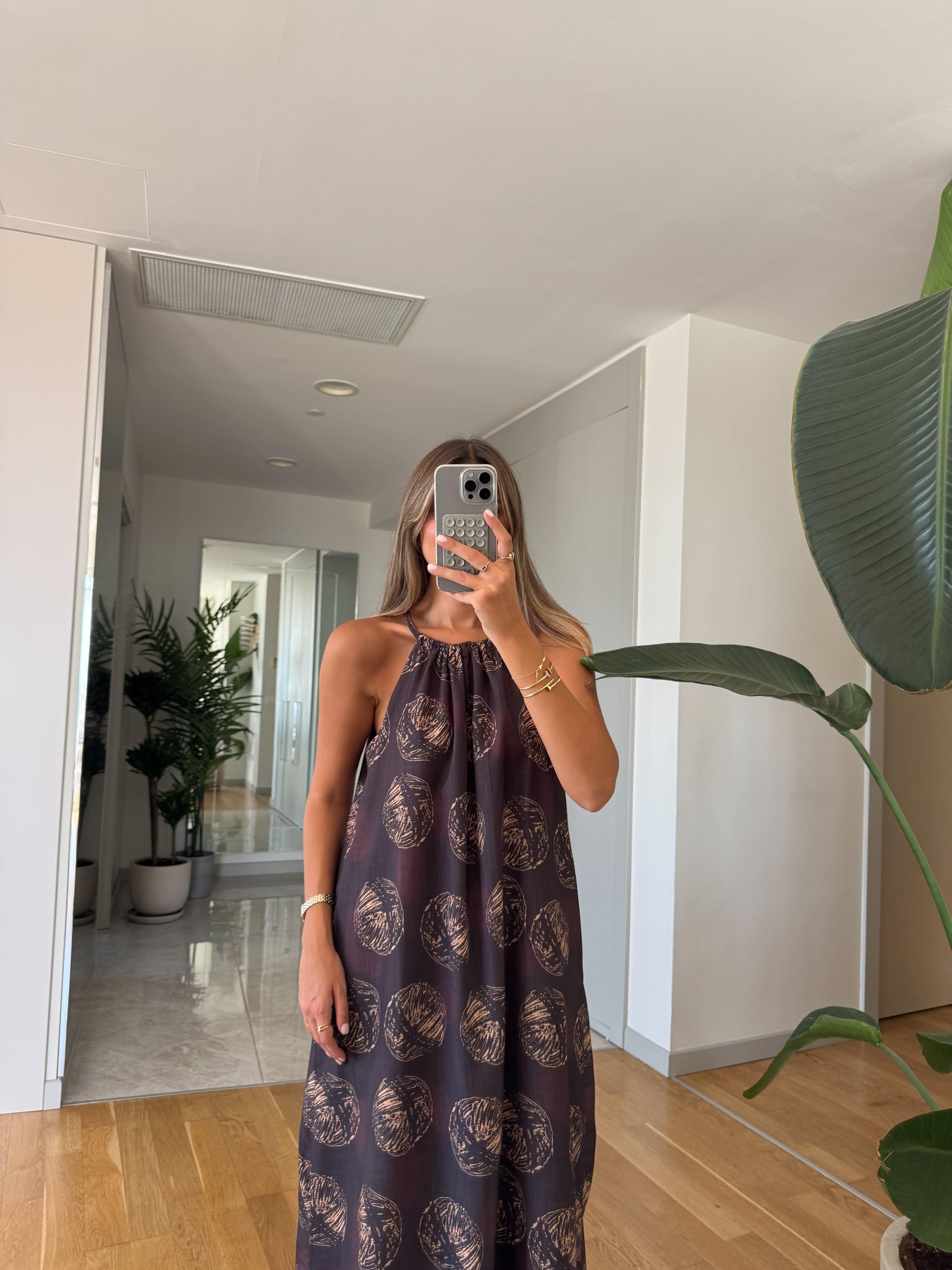 Aura Walnut Maxi Dress