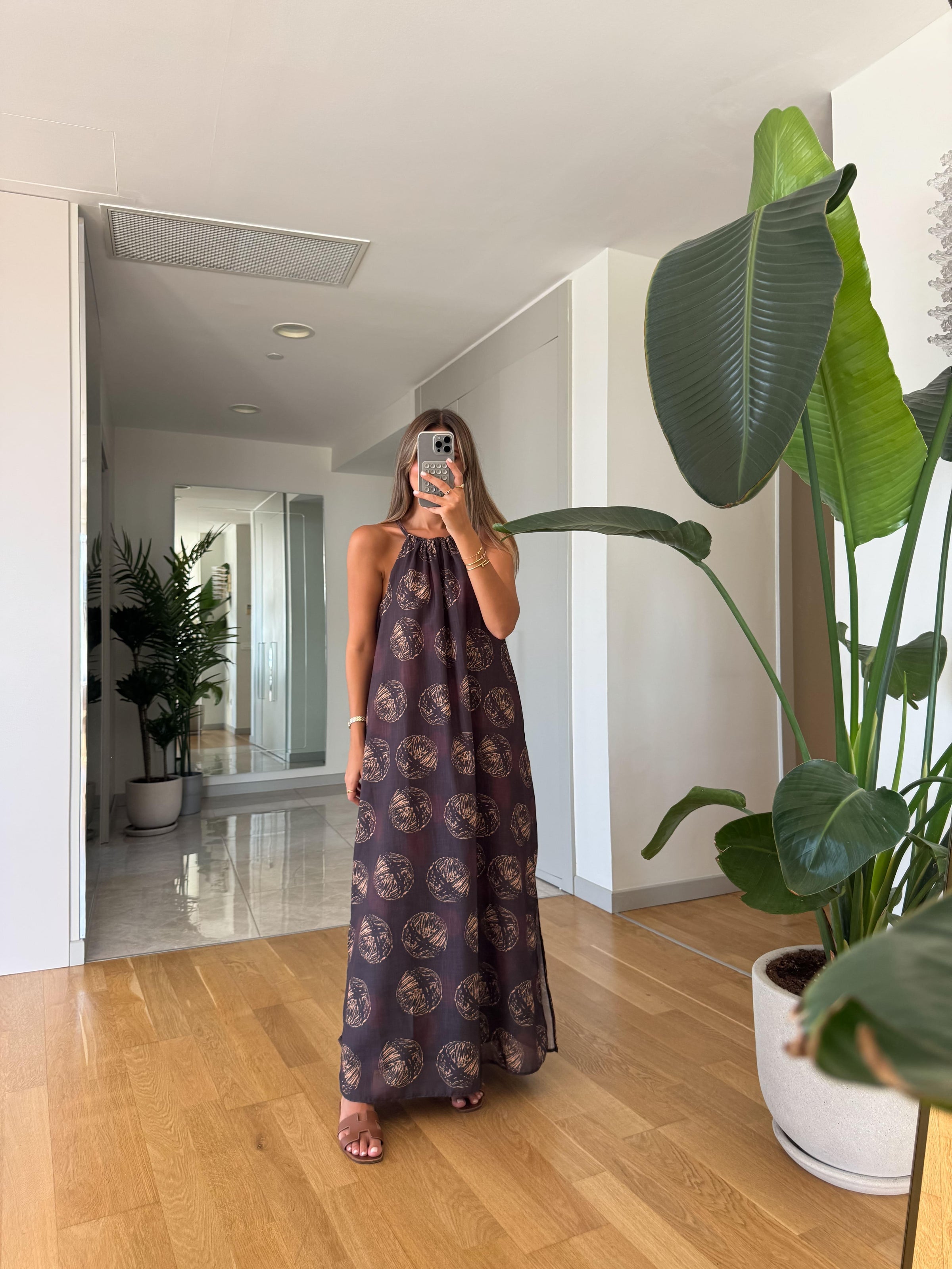 Aura Walnut Maxi Dress