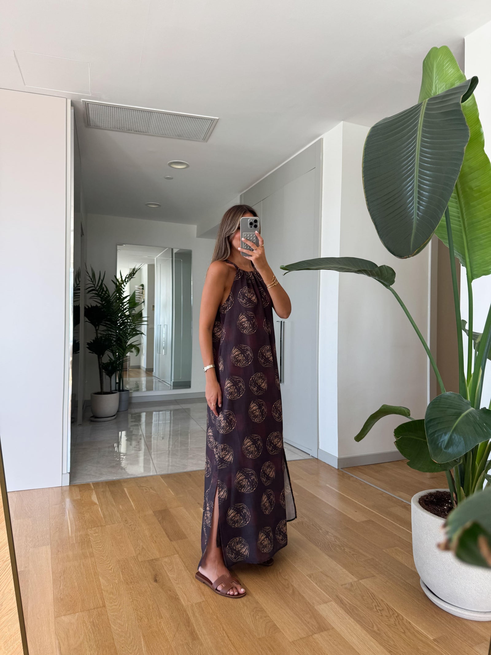 Aura Walnut Maxi Dress