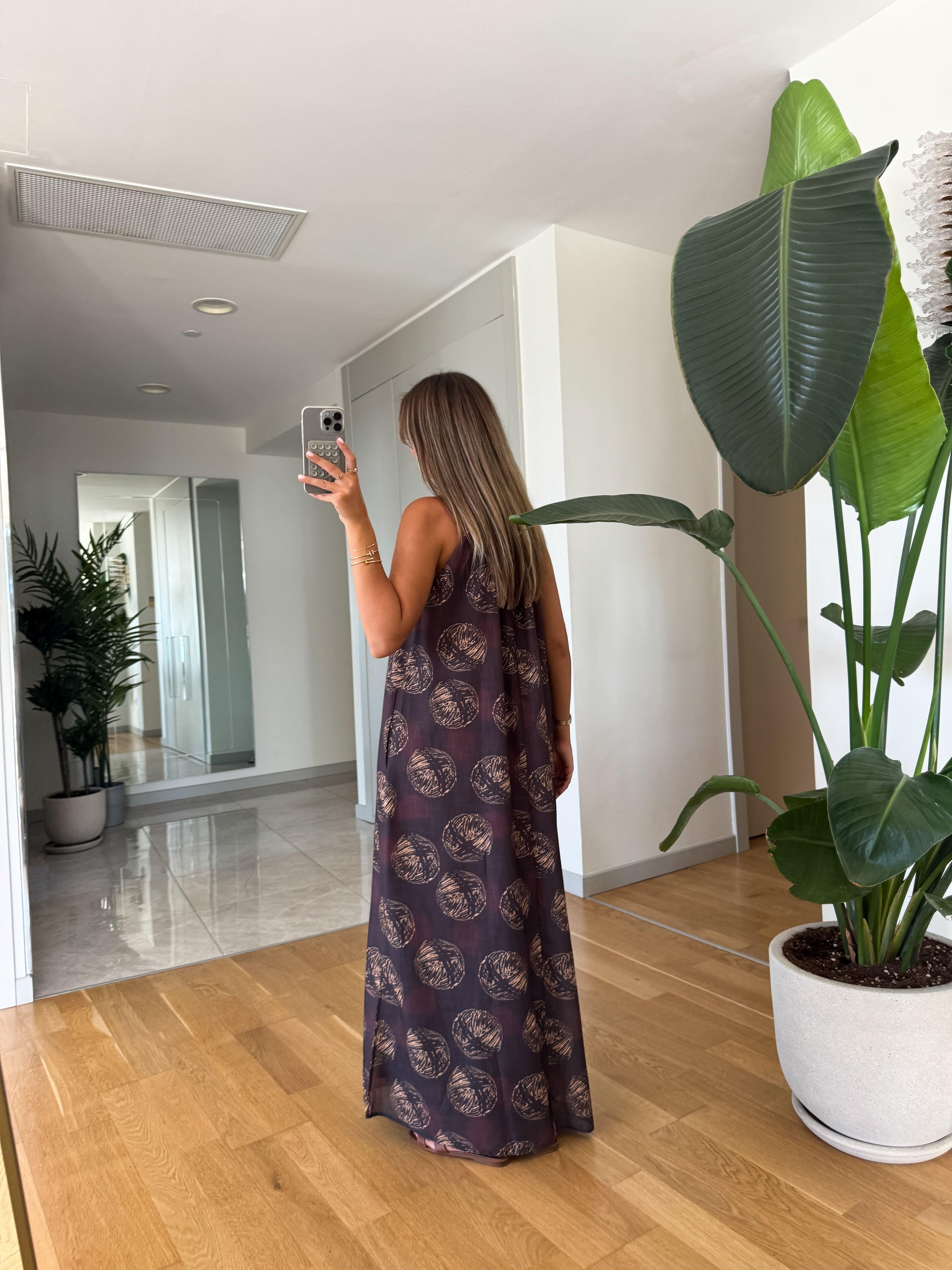Aura Walnut Maxi Dress