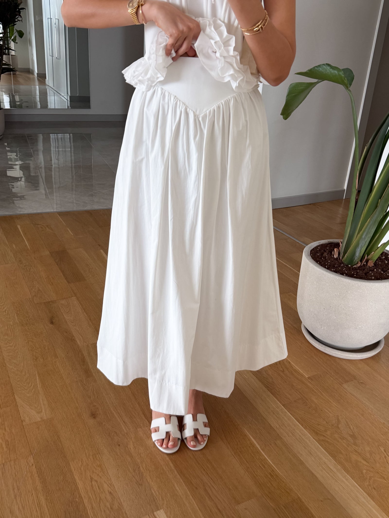 Chara Poplin Set - bela boja