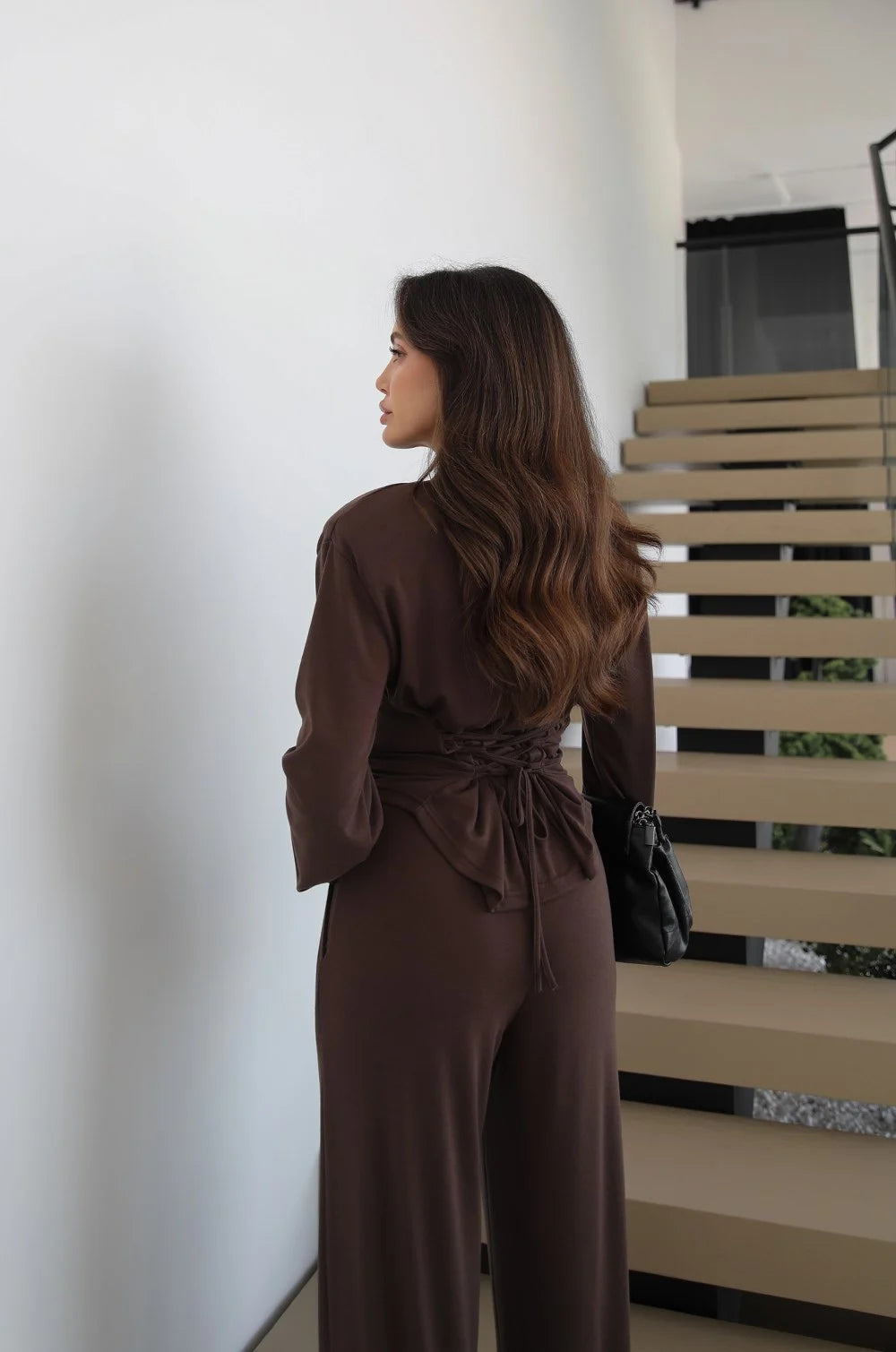 CHOCOLATE SCULPT LOUNGE SET – braon ženski komplet