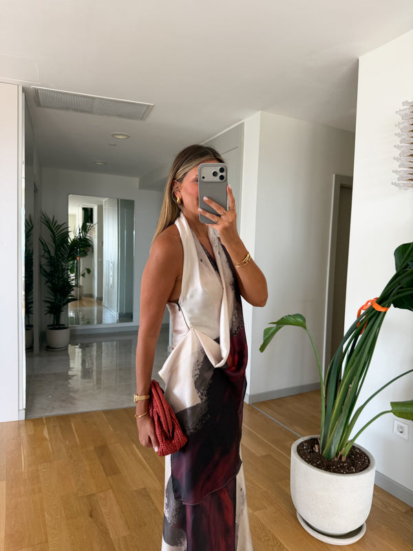 Dias Halter Neck Printed Haljina