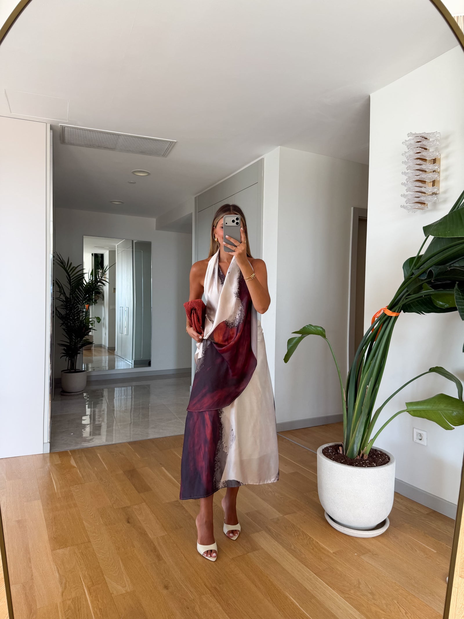 Dias Halter Neck Printed Haljina