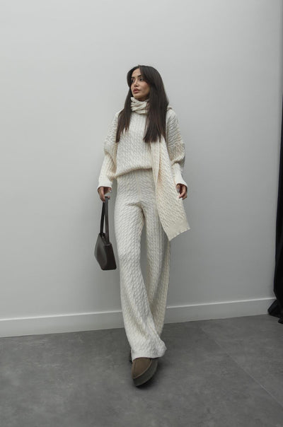 KNITWEAR SET BEIGE 3 IN 1 - sa šalom