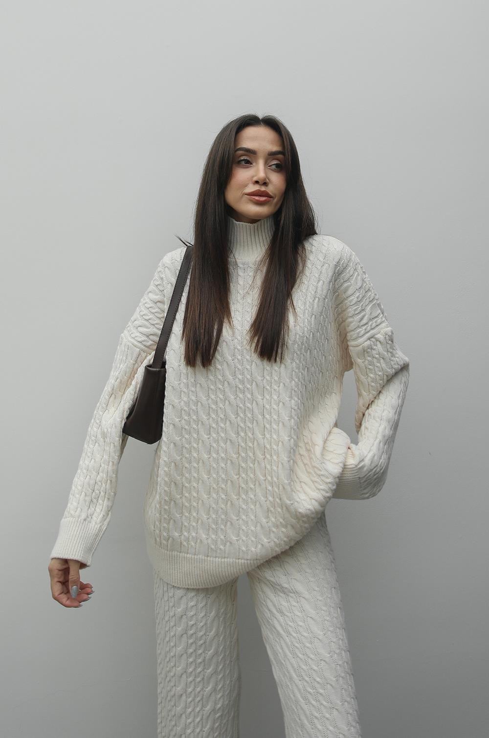 KNITWEAR SET BEIGE 3 IN 1