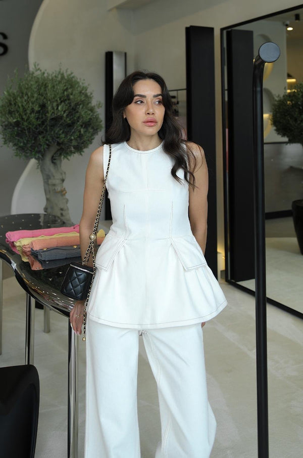 ECRU PREMIUM DENIM SET