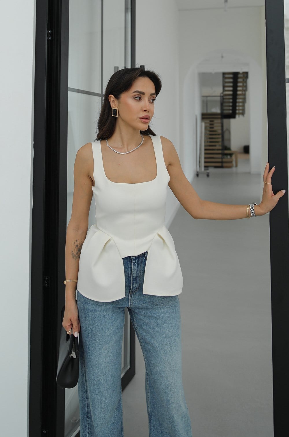 Peplum Sculpt Corset Top with Wide Straps - više boja