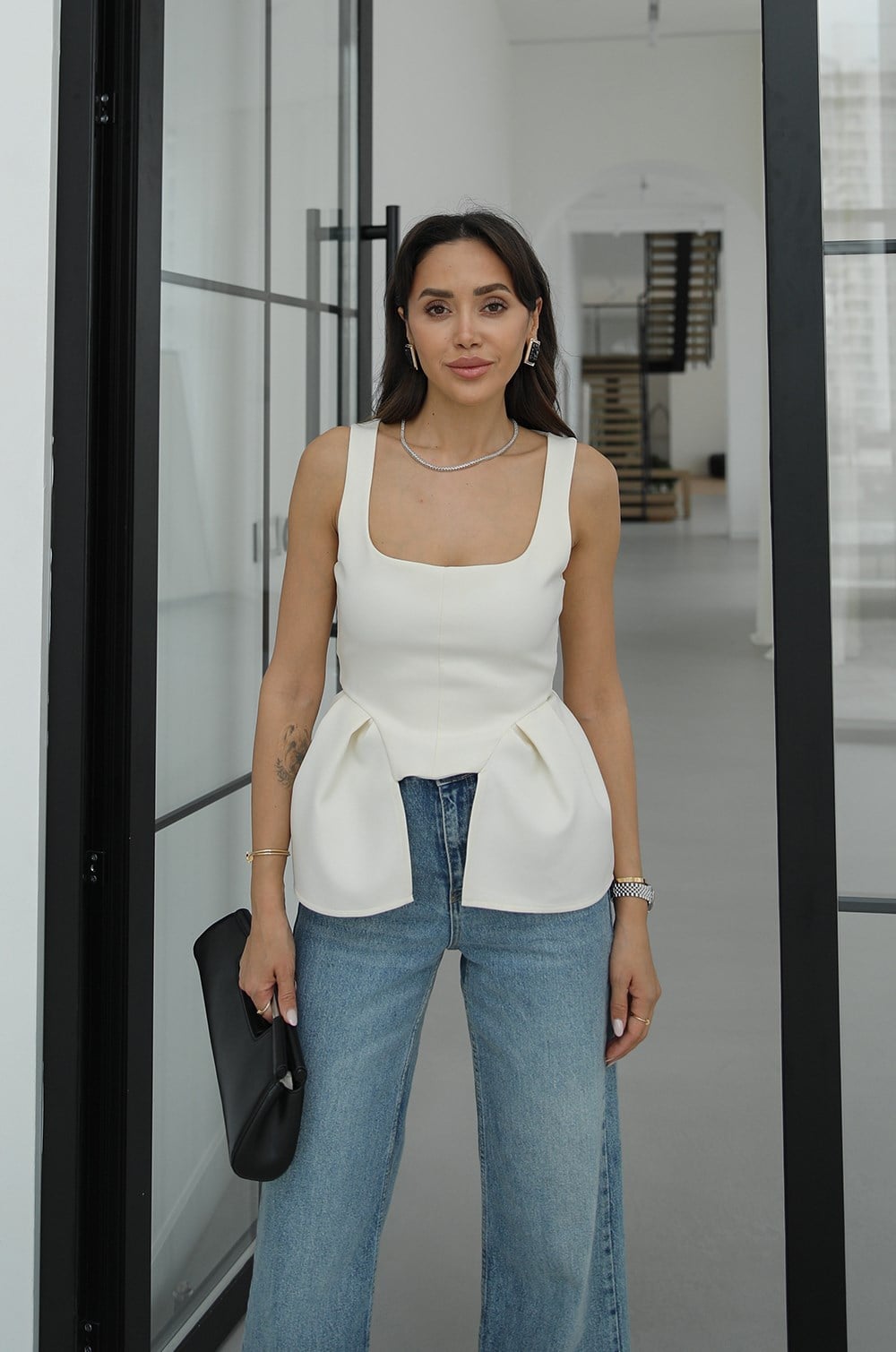 Peplum Sculpt Corset Top with Wide Straps - više boja