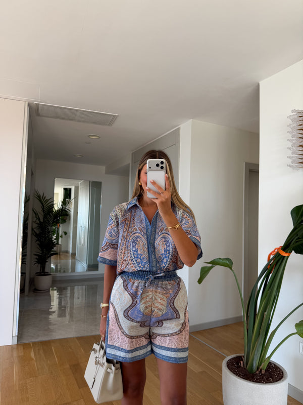 Zendaya Etnik Komplet – Košulja i Šorts