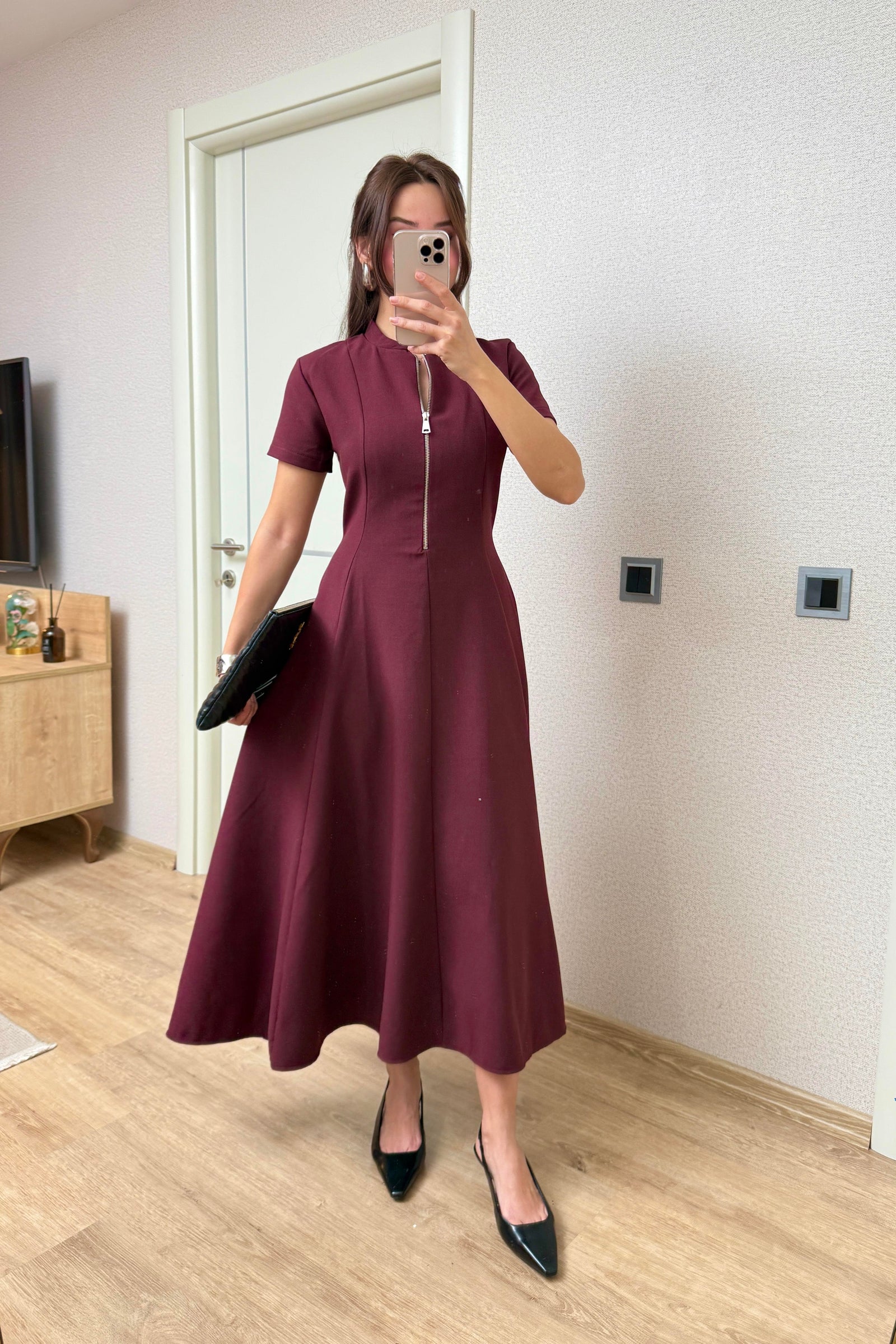 ALEXIS PREMIUM MIDI HALJINA BORDO BOJA