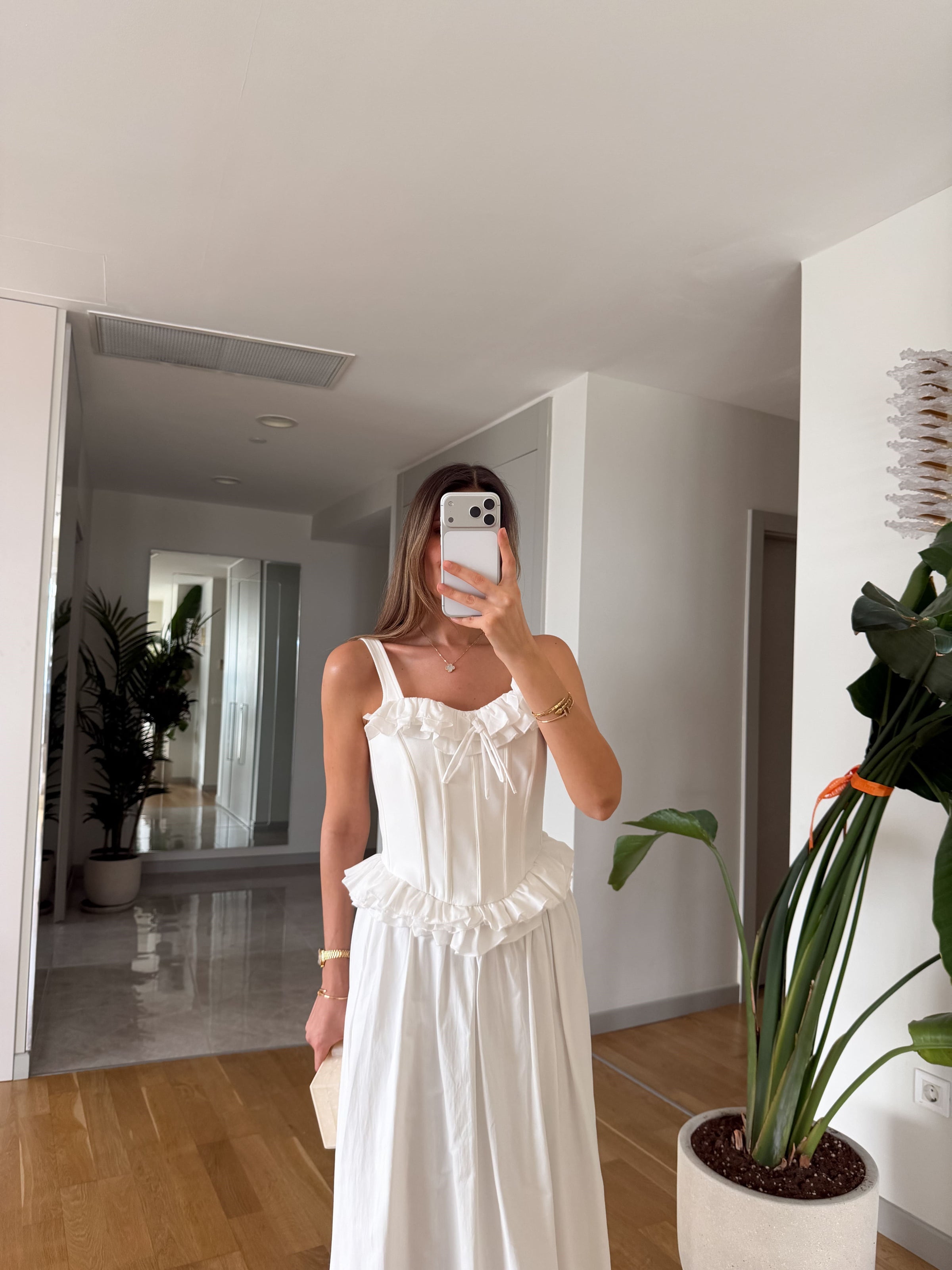 Chara Poplin Set - bela boja