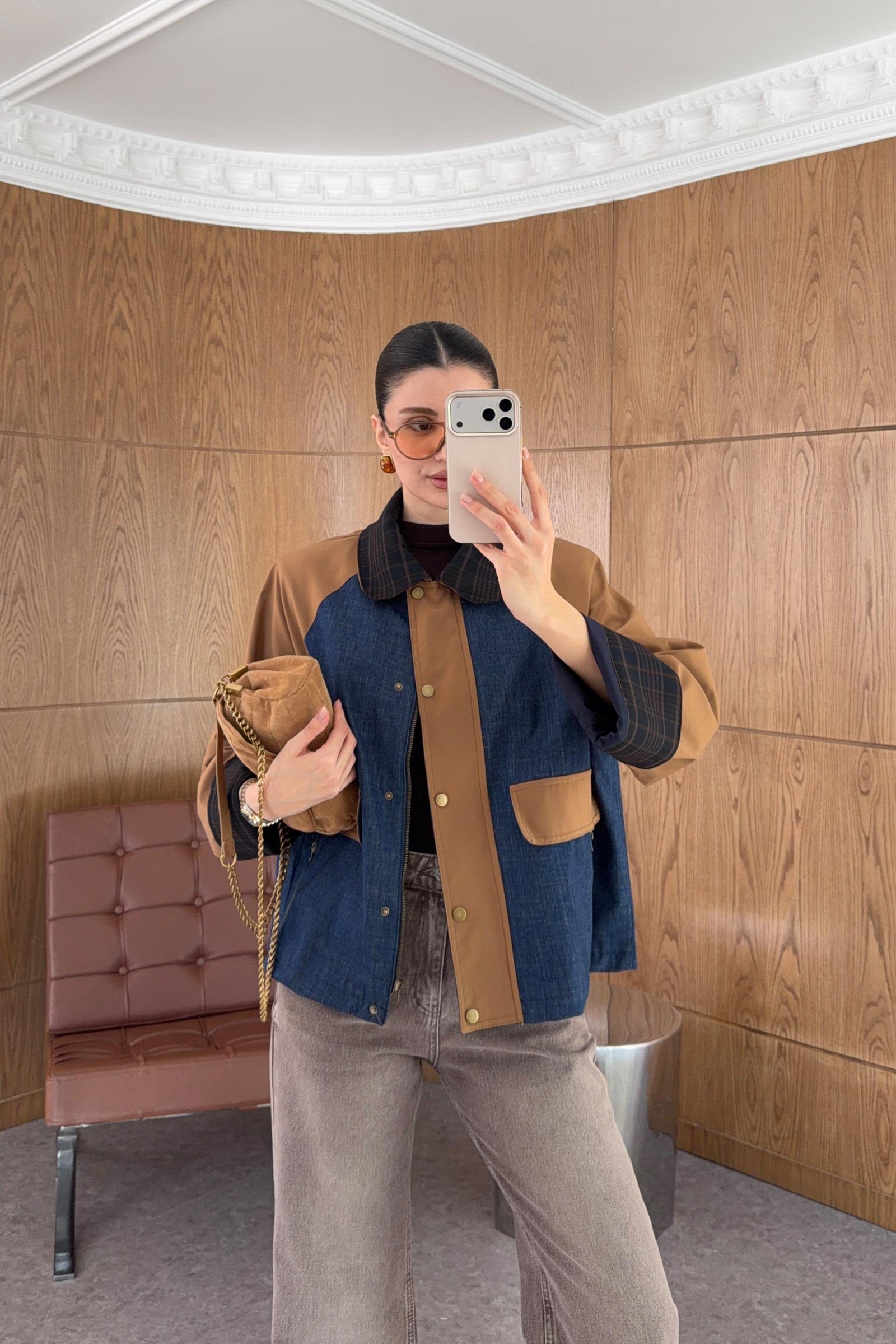 Camel & Denim Statement Jakna