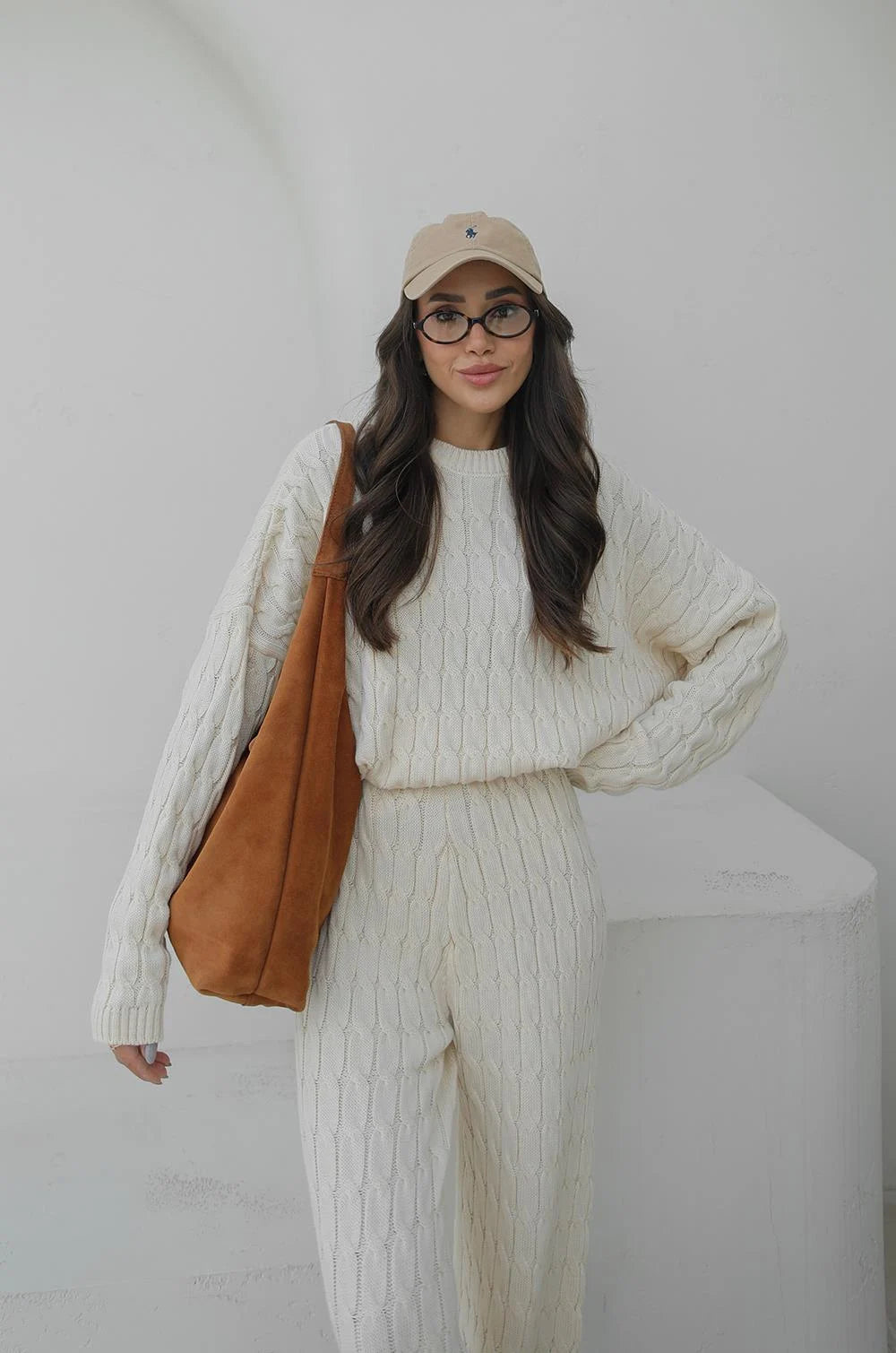 HERITAGE CABLE KNIT SET – ECRU 1