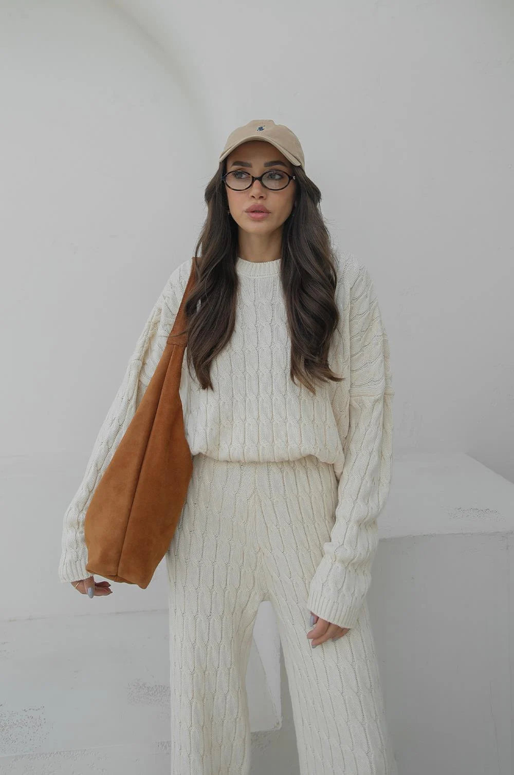 HERITAGE CABLE KNIT SET – ECRU 3
