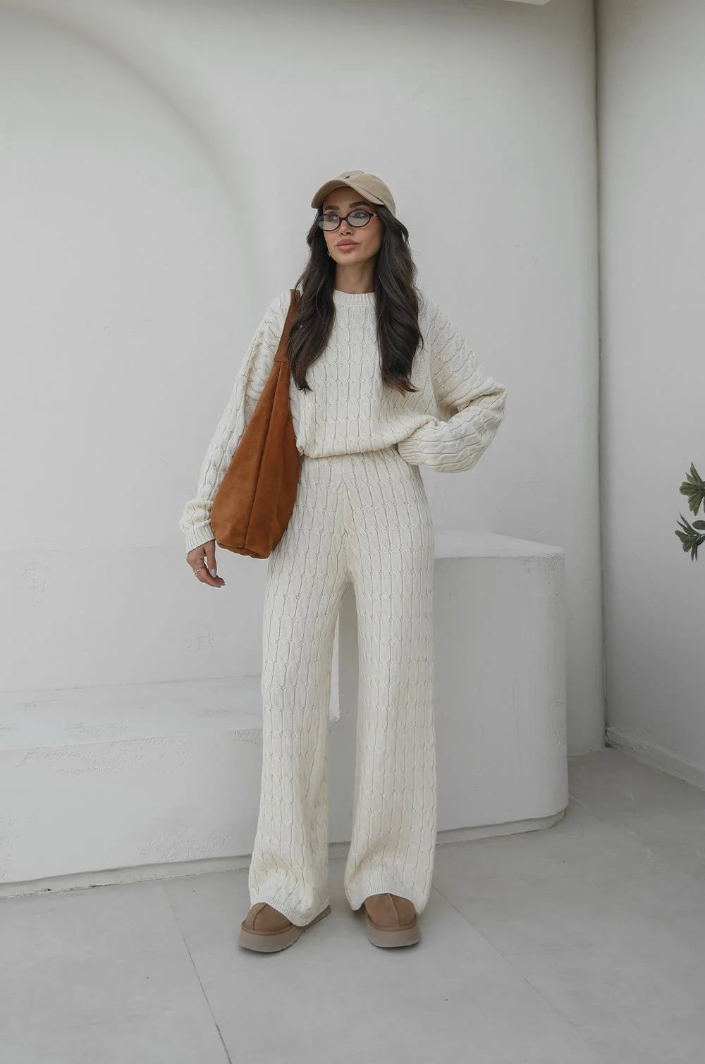 HERITAGE CABLE KNIT SET – ECRU 6