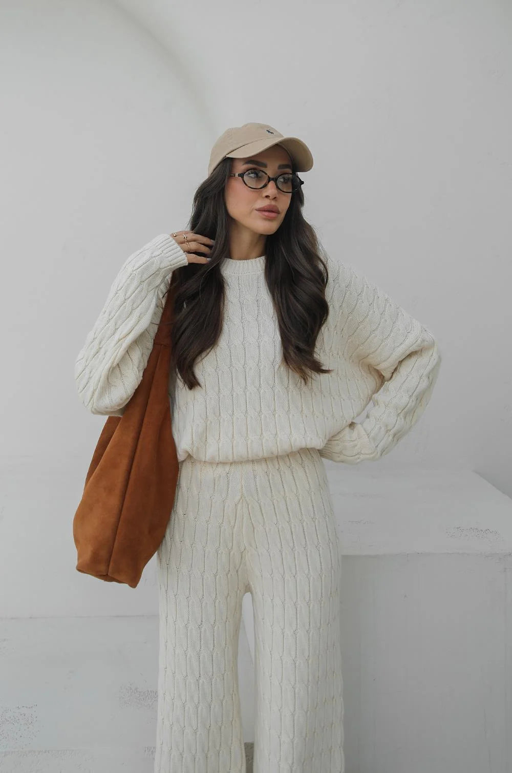 HERITAGE CABLE KNIT SET – ECRU 7
