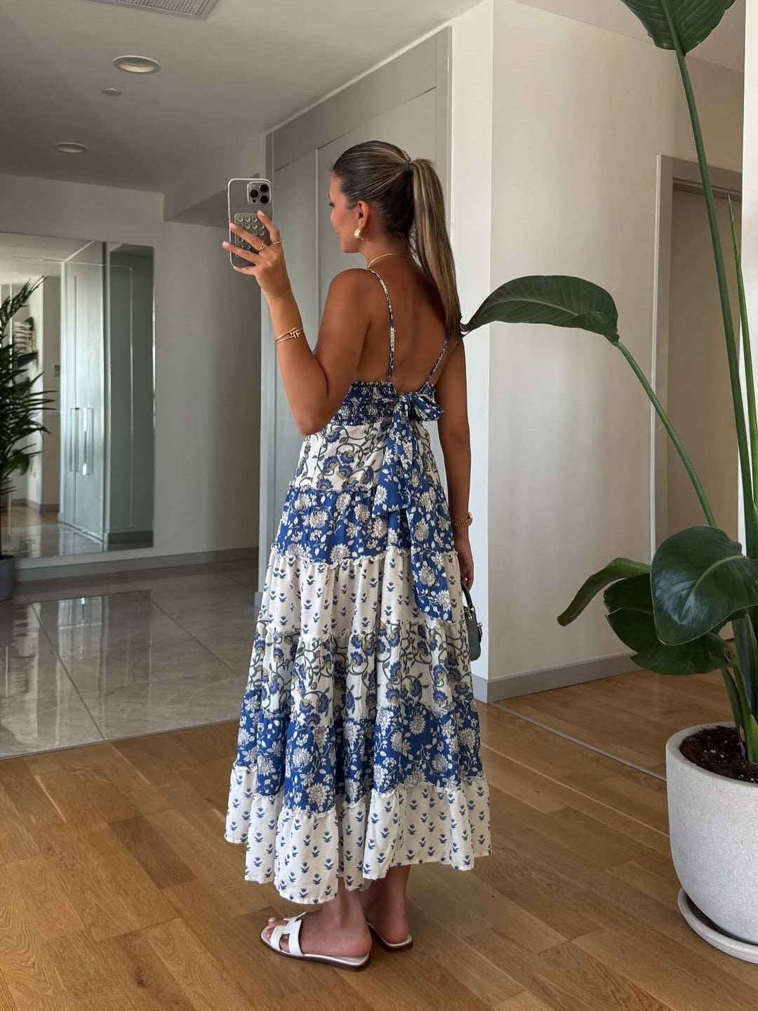 Santorini Bloom Midi Hlajina