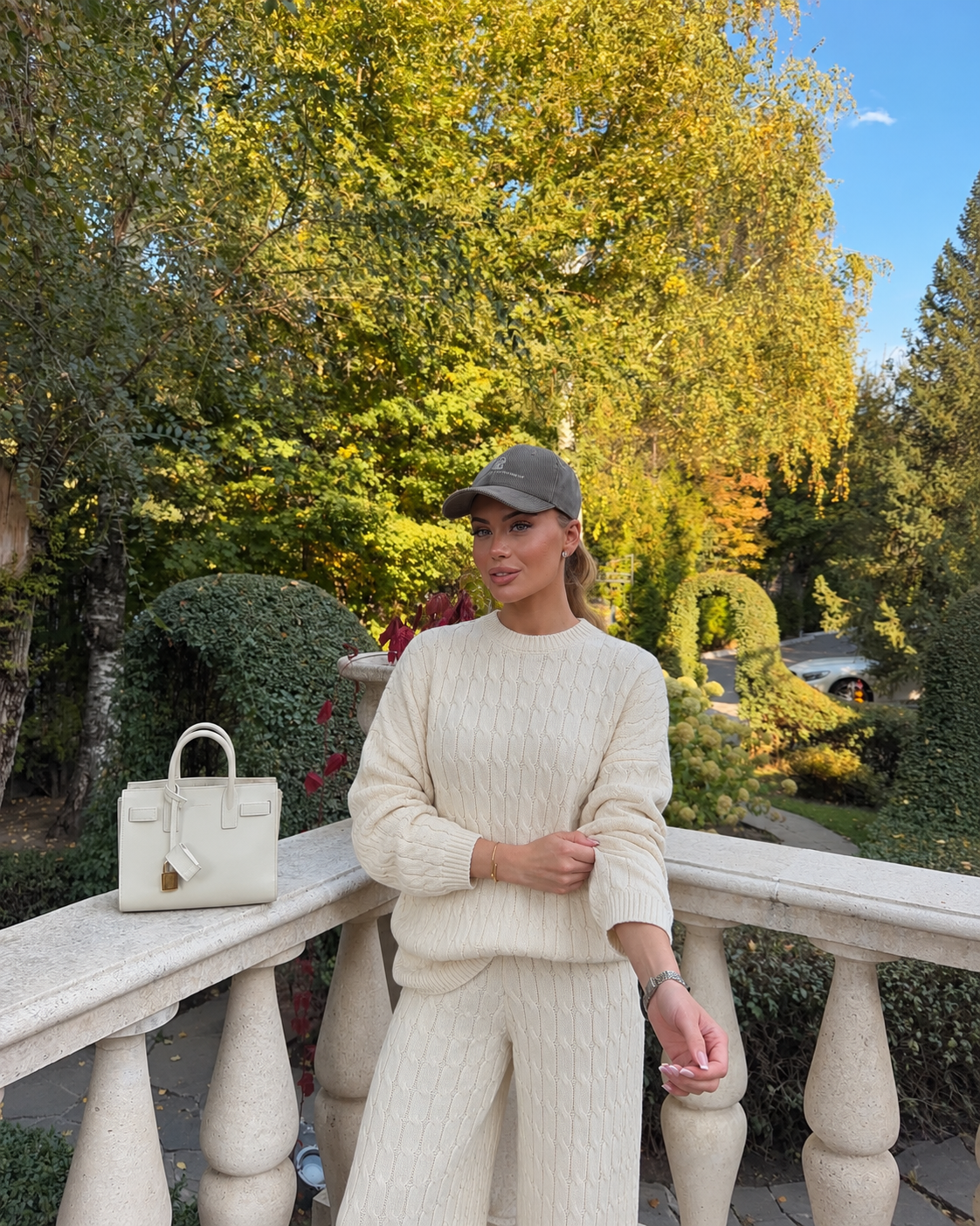 HERITAGE CABLE KNIT SET – ECRU