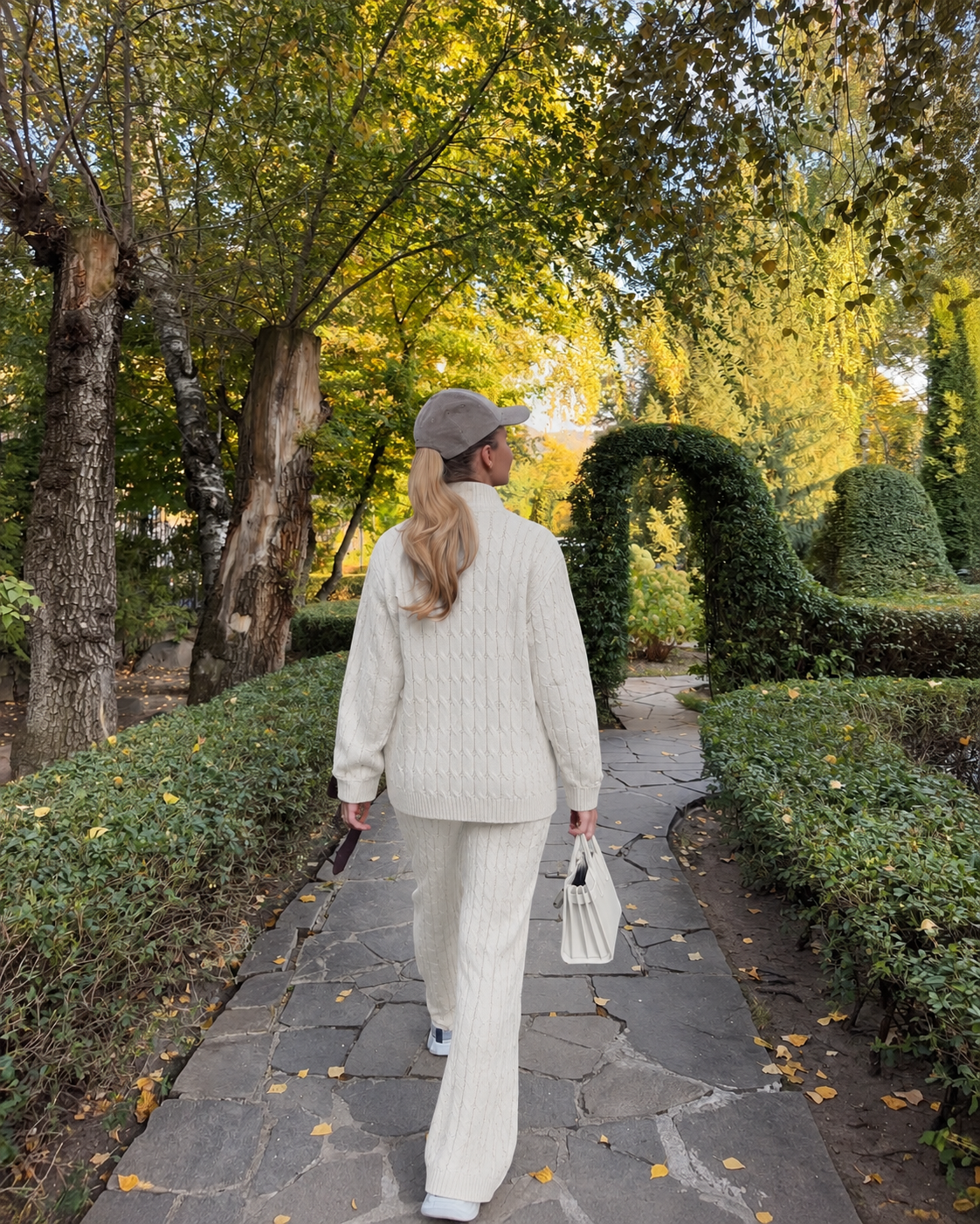 HERITAGE CABLE KNIT SET – ECRU