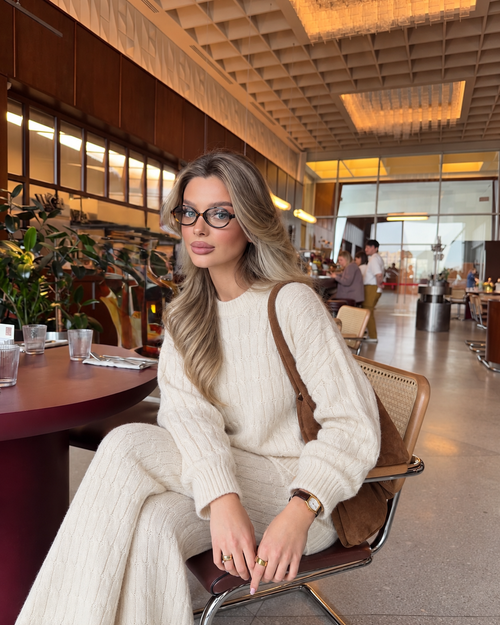 HERITAGE CABLE KNIT SET – ECRU