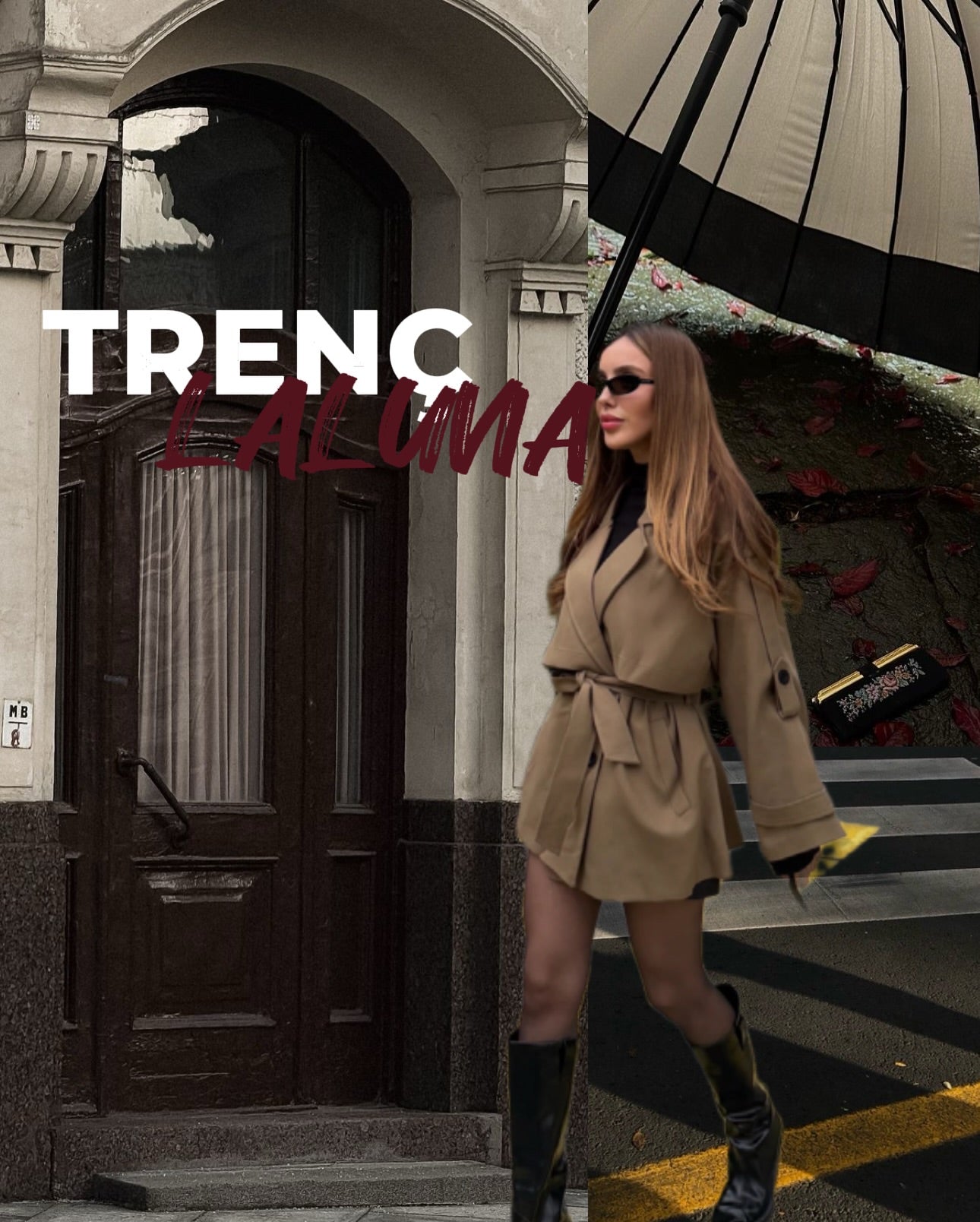 Trench coat Laluma – bezvremenski klasik navy blue boja